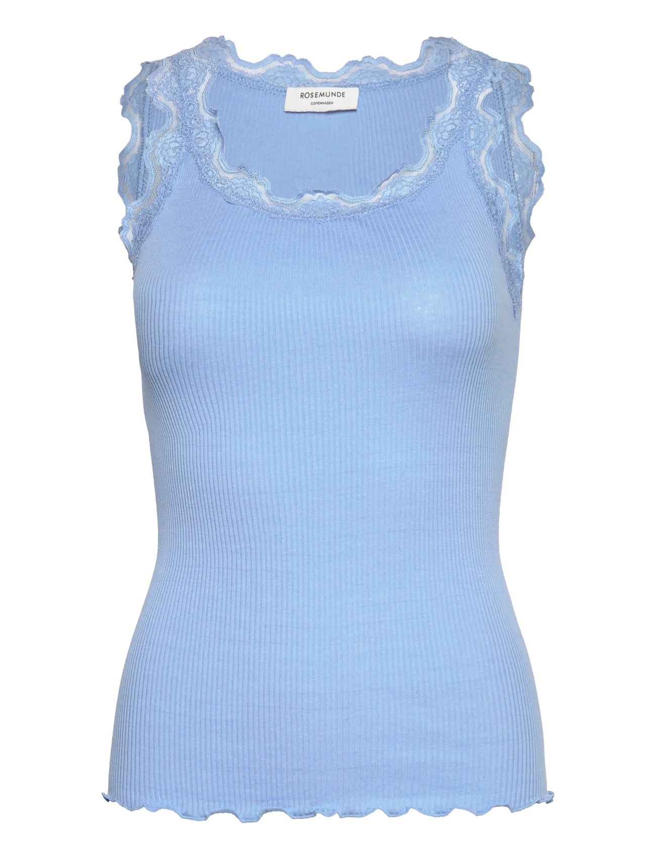 Rosemunde Rwbabette Silk Sl U-Neck Lace Top - Pink - XS 2