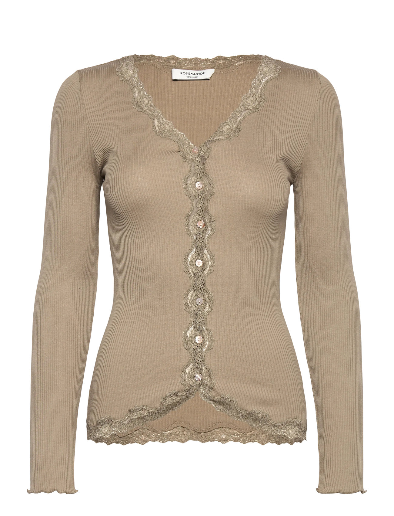 Rosemunde Rwbabette Silk Ls V-Neck Lace Cardigan - - XS 7