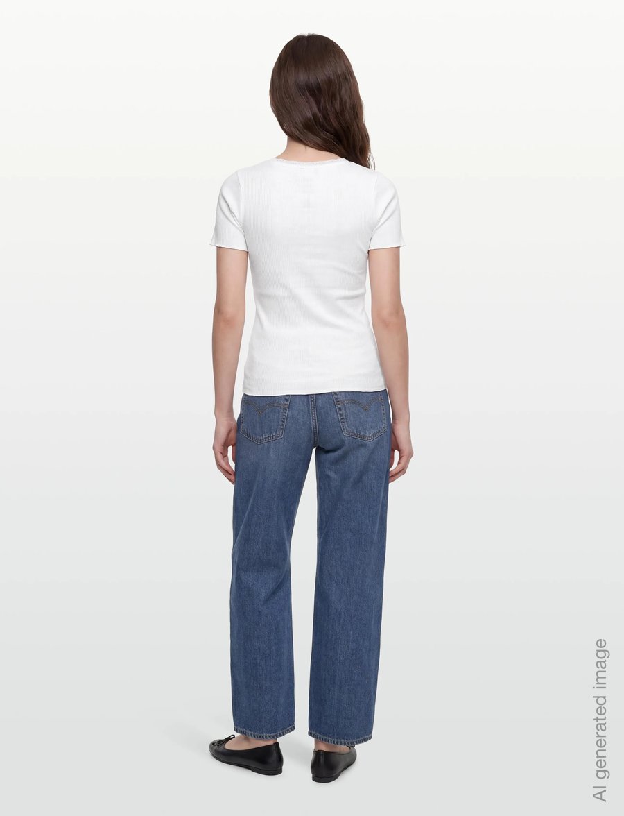 Rosemunde - RWBeatha Silk SS Lace T-shirt - t-shirts - new white - 4