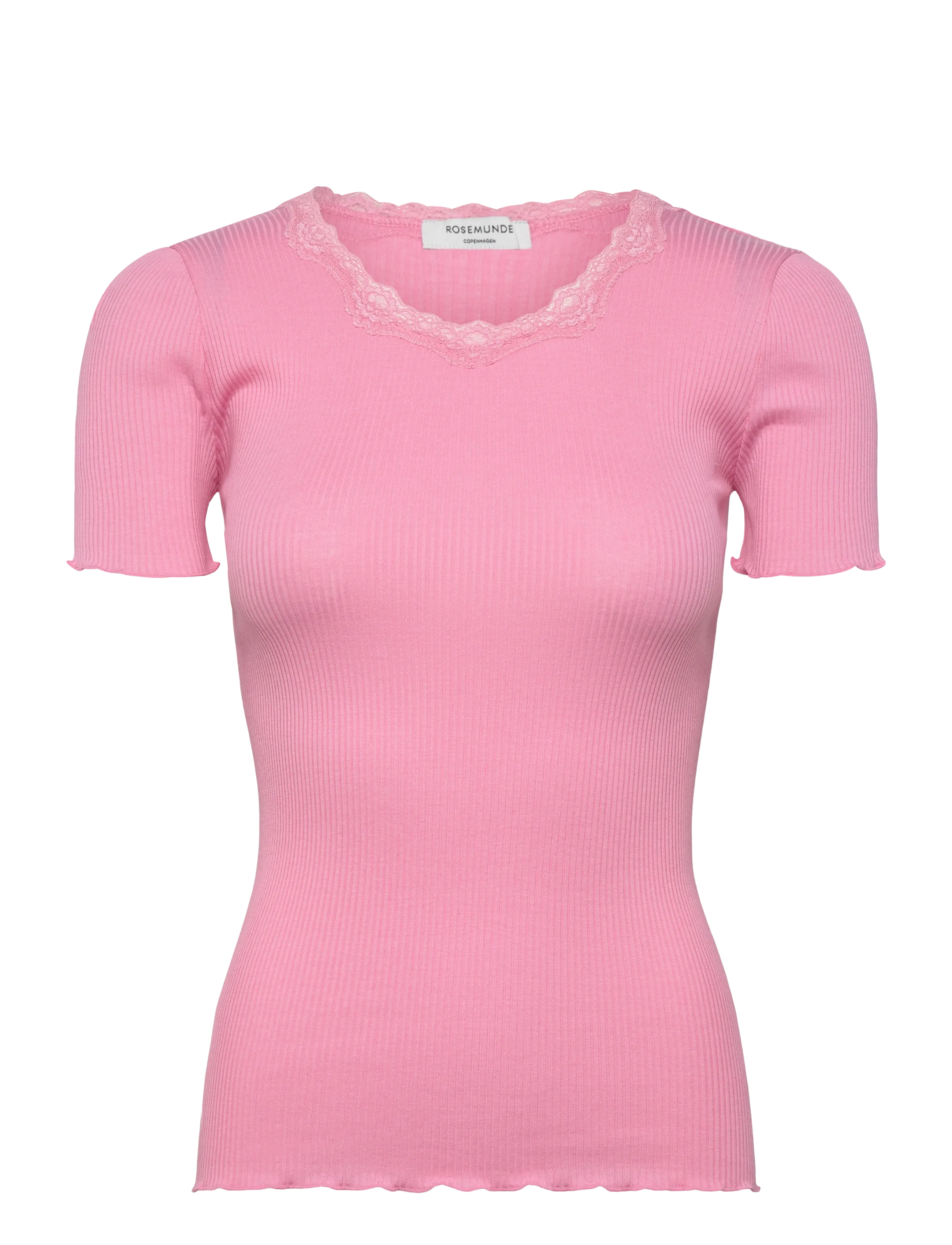 ROSEMUNDE Rwbeatha Silk Ss Strickjacke T-Shirt Pink - L - Damen