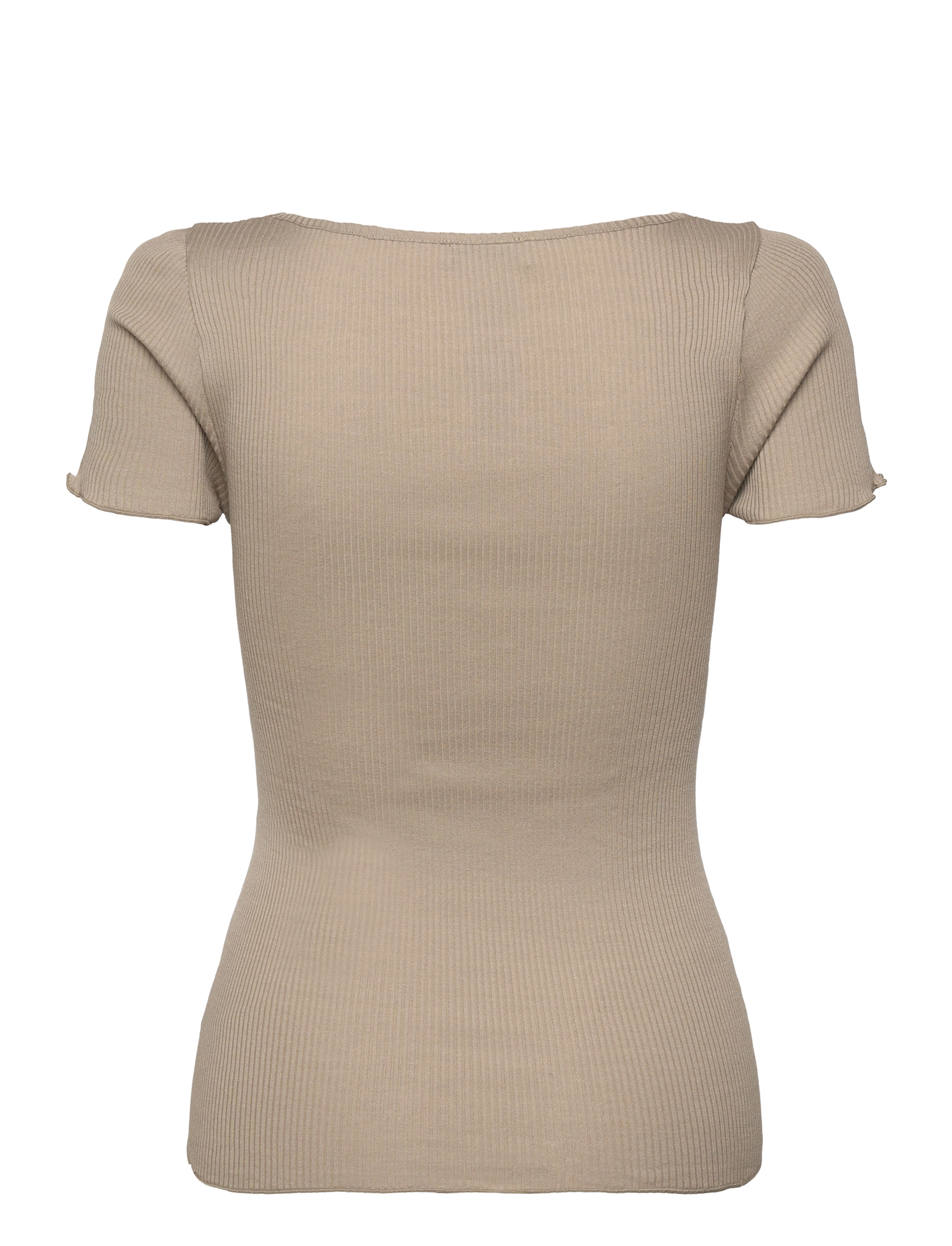 Rosemunde - RWBenita Silk SS V-neck T-shirt - t-shirts - laurel oak - 2