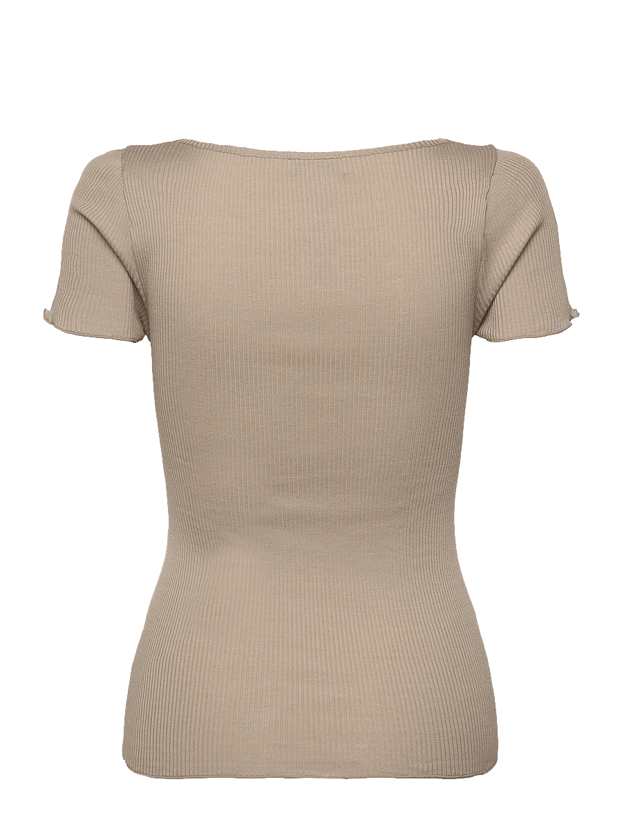 Rosemunde - RWBenita SS Regular V-neck T-shirt - t-shirts - laurel oak - 2