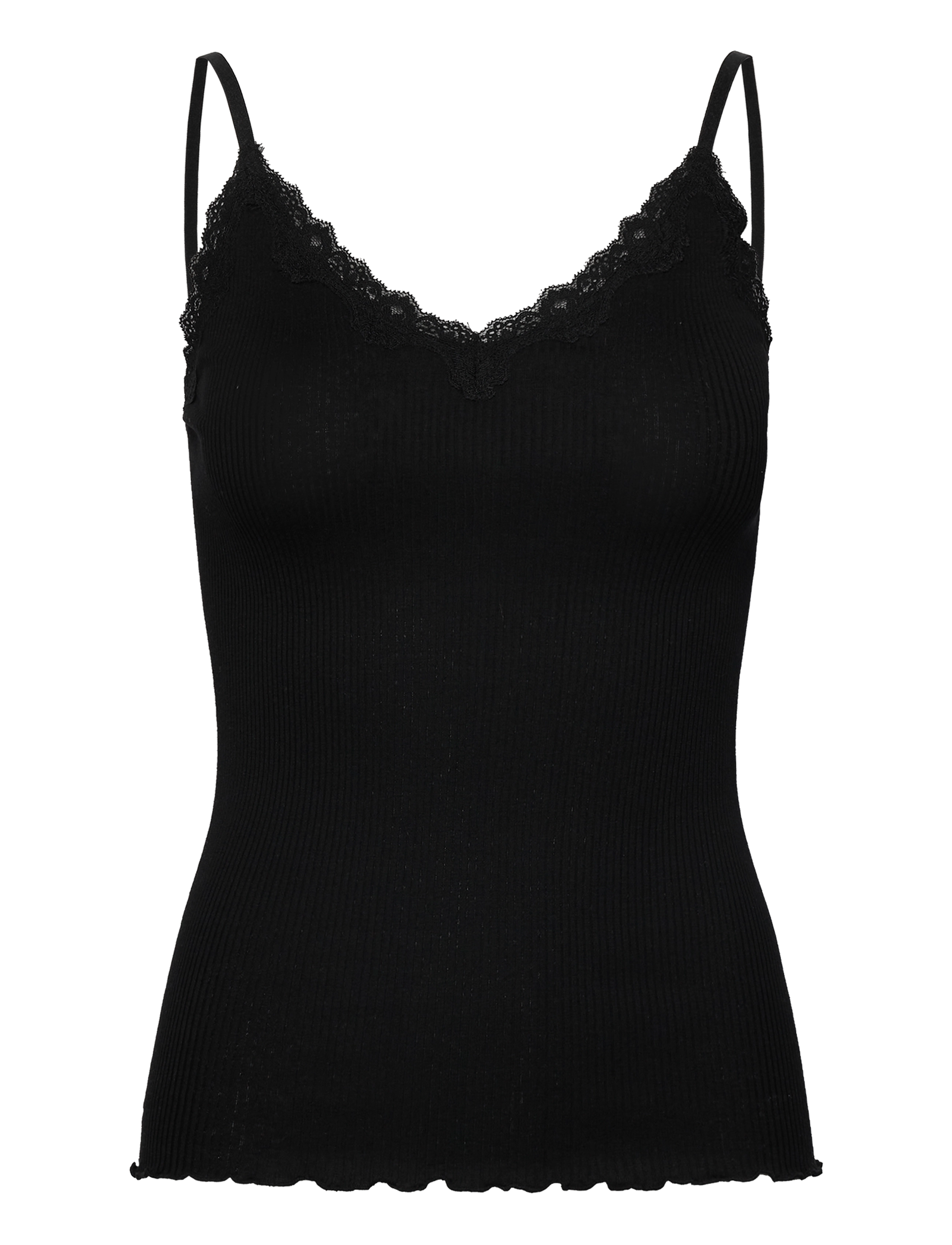 Rosemunde RWBeatha SL Regular Singlet Top - Tøj - BLACK / black