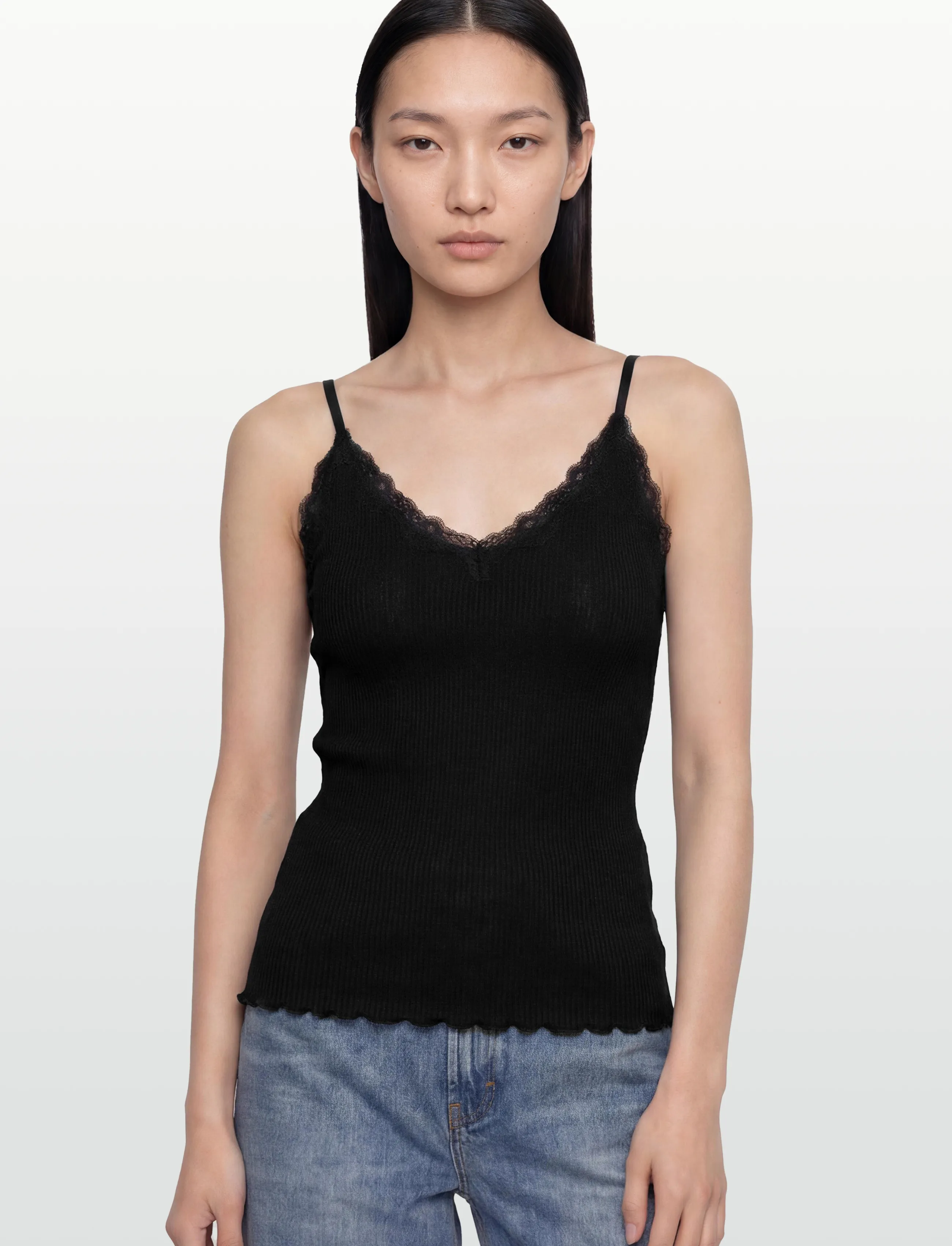 Rosemunde - RWBeatha SL Regular Singlet Top - laveste priser - black - 3