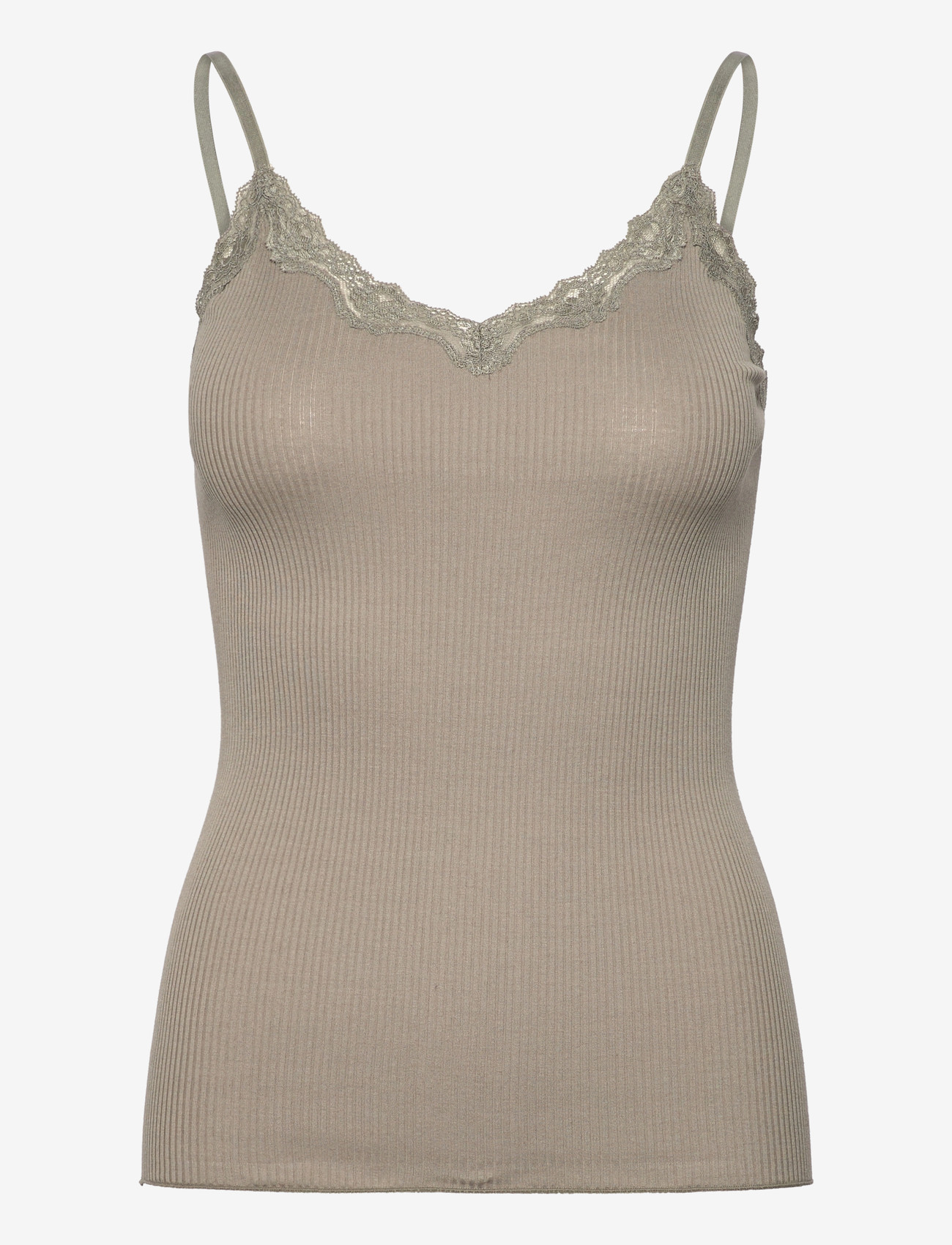 Rosemunde - RWBeatha SL Regular Singlet Top - tanktops - dried sage - 1
