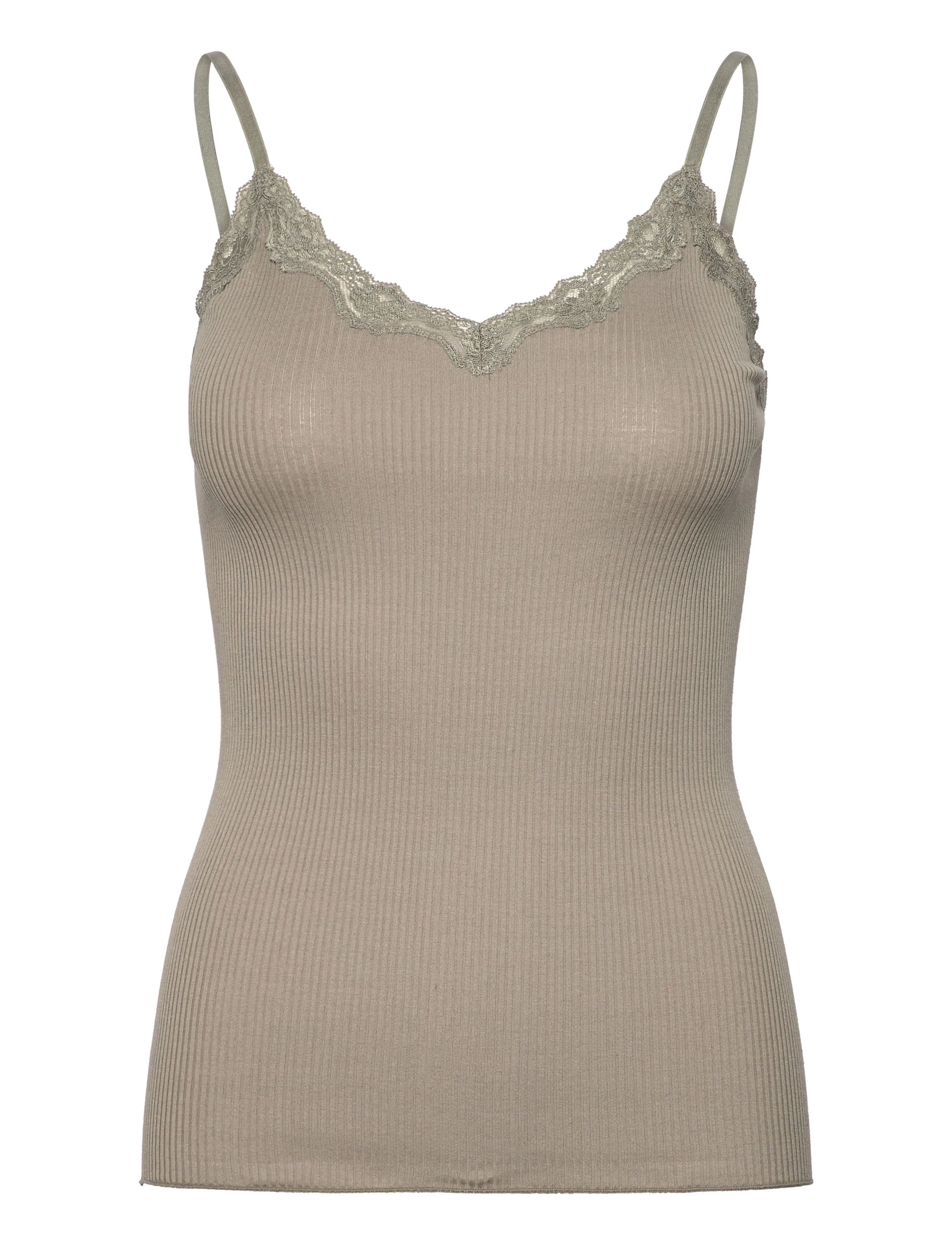 Rosemunde RWBeatha SL Regular Singlet Top - Tøj - DRIED SAGE / khaki/green