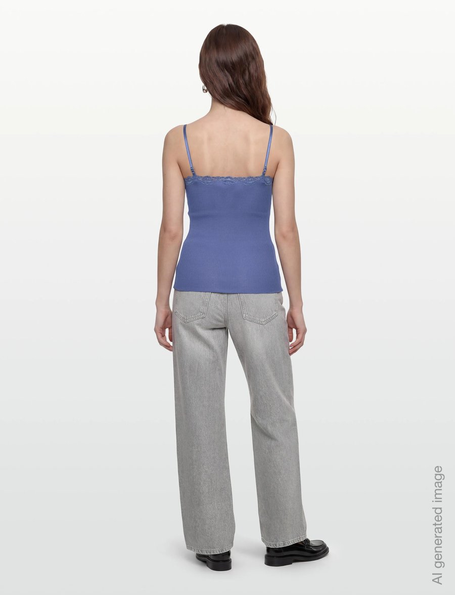 Rosemunde - RWBeatha SL Regular Singlet Top - tanktops - dutch blue - 4