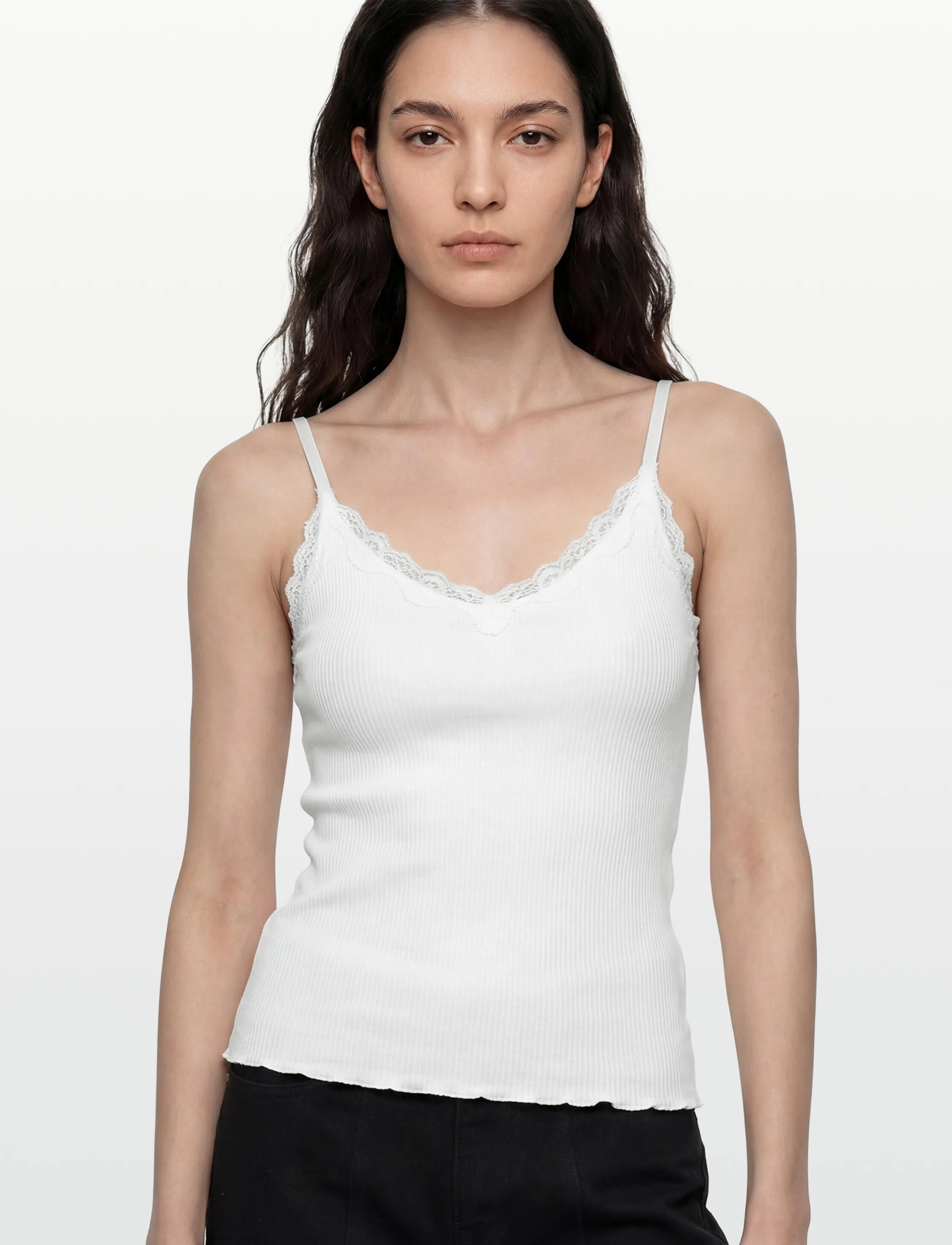 Rosemunde - RWBeatha SL Regular Singlet Top - Ärmellose tops - new white - 3
