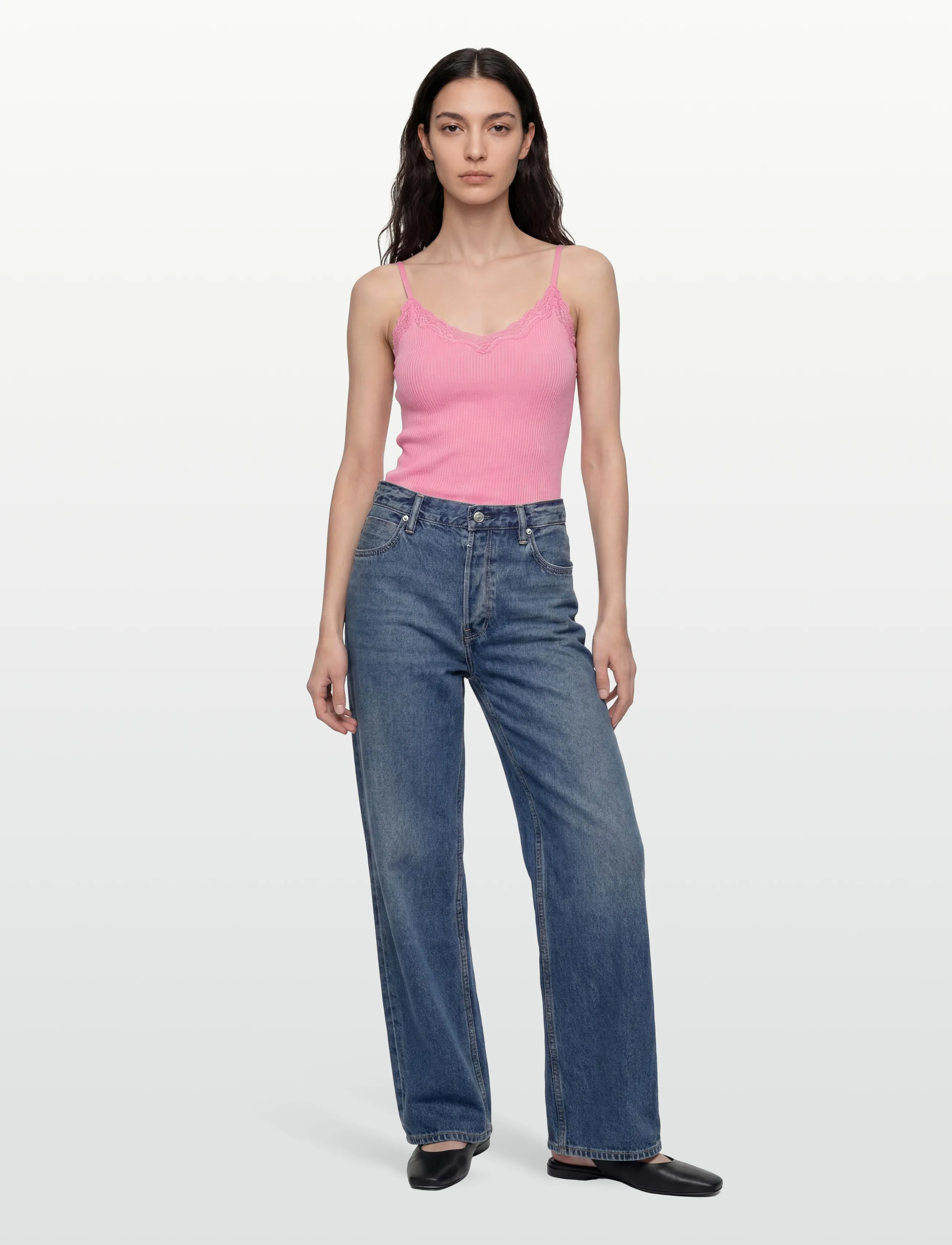 Rosemunde RWBeatha SL Regular Singlet Top - T-shirts & Toppe - SEA PINK / pink/rose