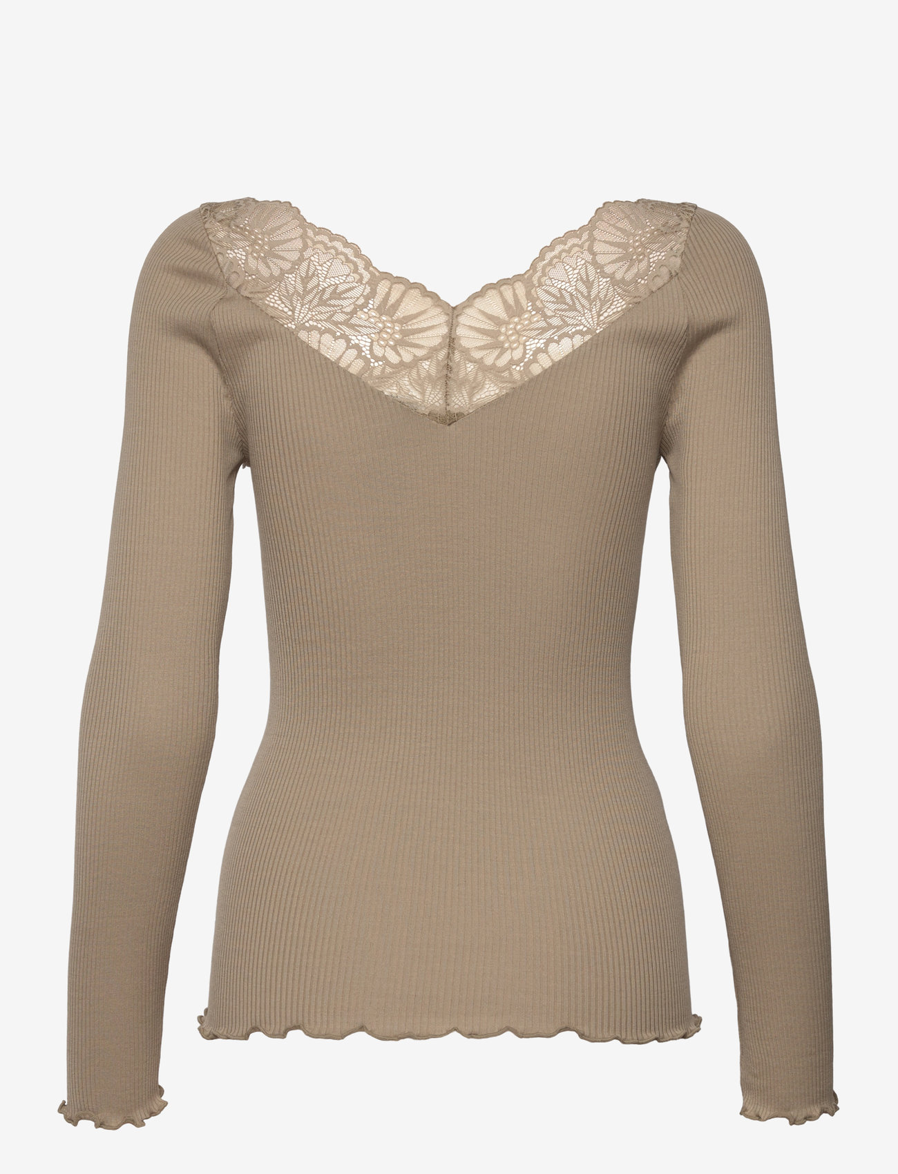Rosemunde - RWBeatha Silk LS Lace T-shirt - topy z długimi rękawami - laurel oak - 2