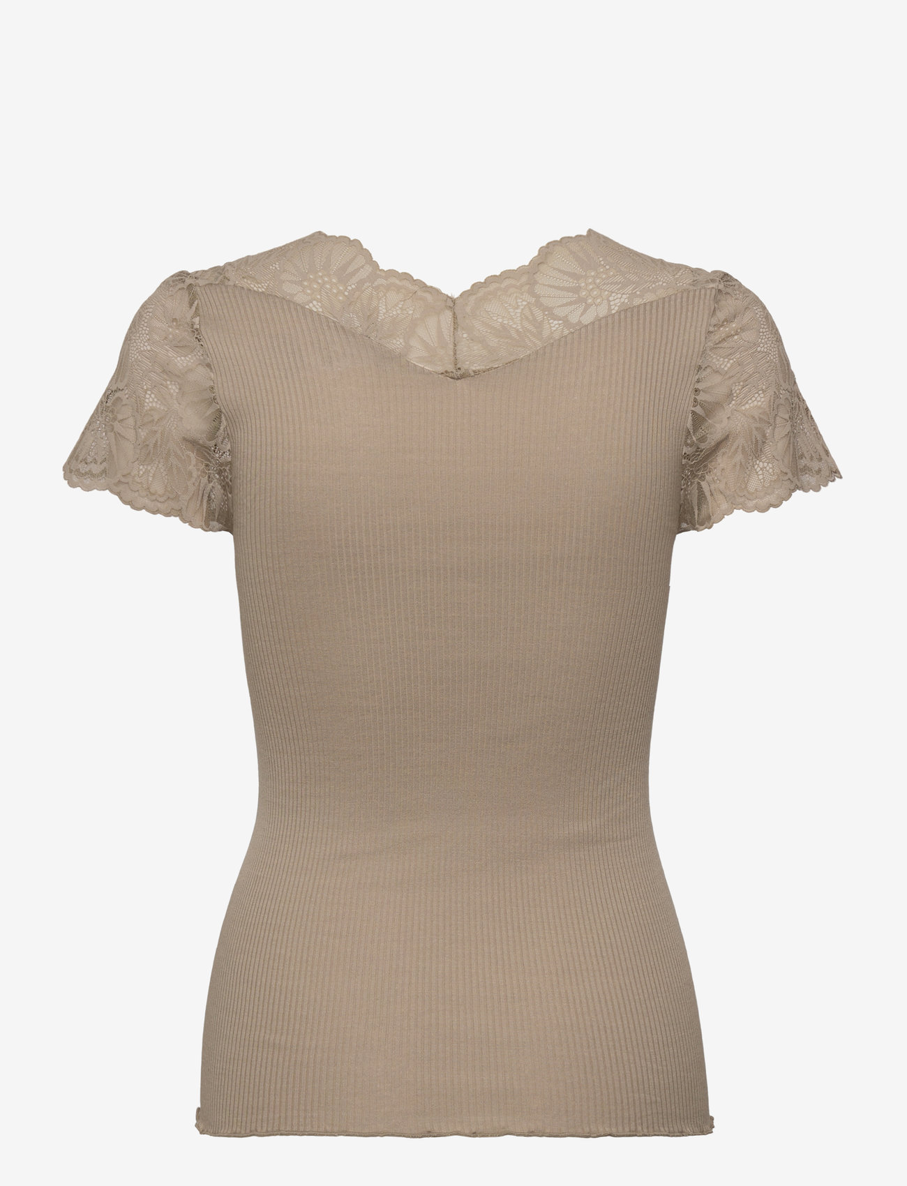 Rosemunde - RWBeatha Silk Capsleeve T-shirt - t-shirts - laurel oak - 1