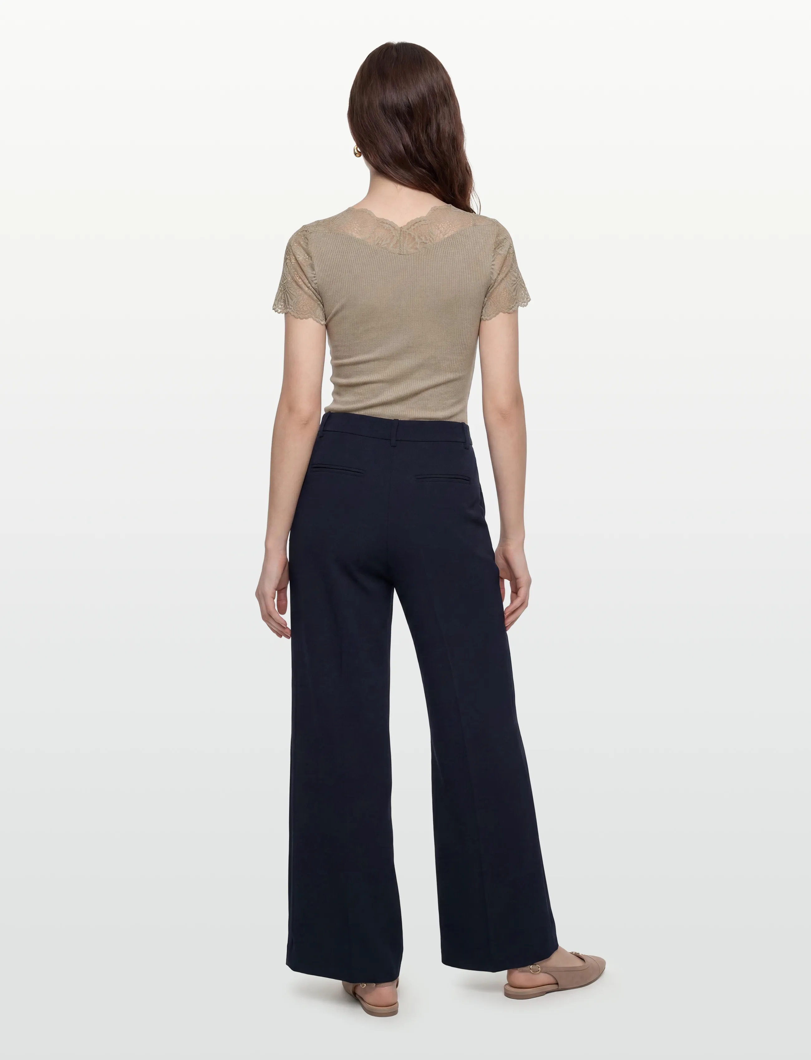 Rosemunde - RWBeatha Silk Capsleeve T-shirt - t-särgid - laurel oak - 4