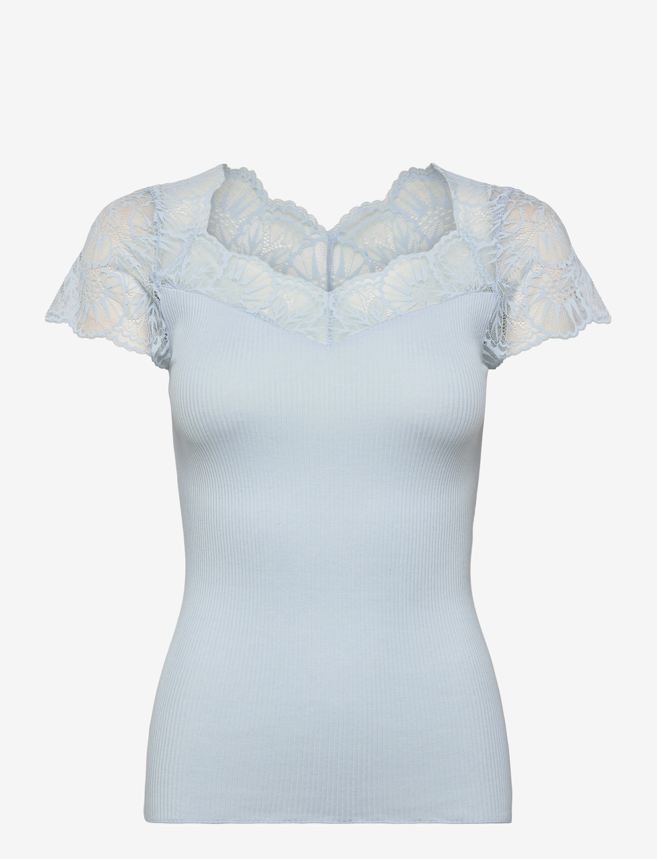 Rosemunde - RWBeatha Silk Capsleeve T-shirt - t-shirts - nantucket blue - 1