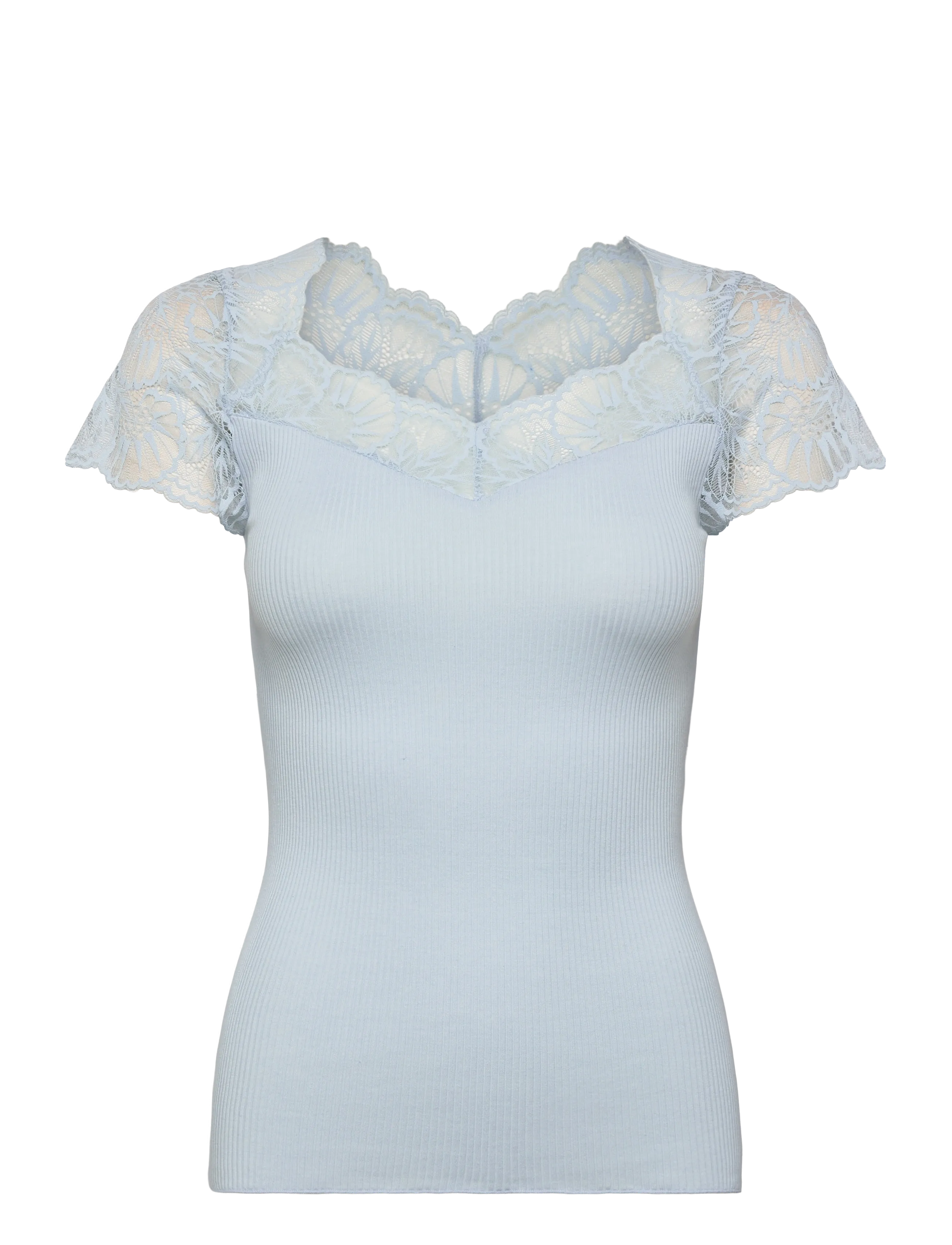 Rosemunde RWBeatha Silk Capsleeve T-shirt - Tøj - NANTUCKET BLUE / blue