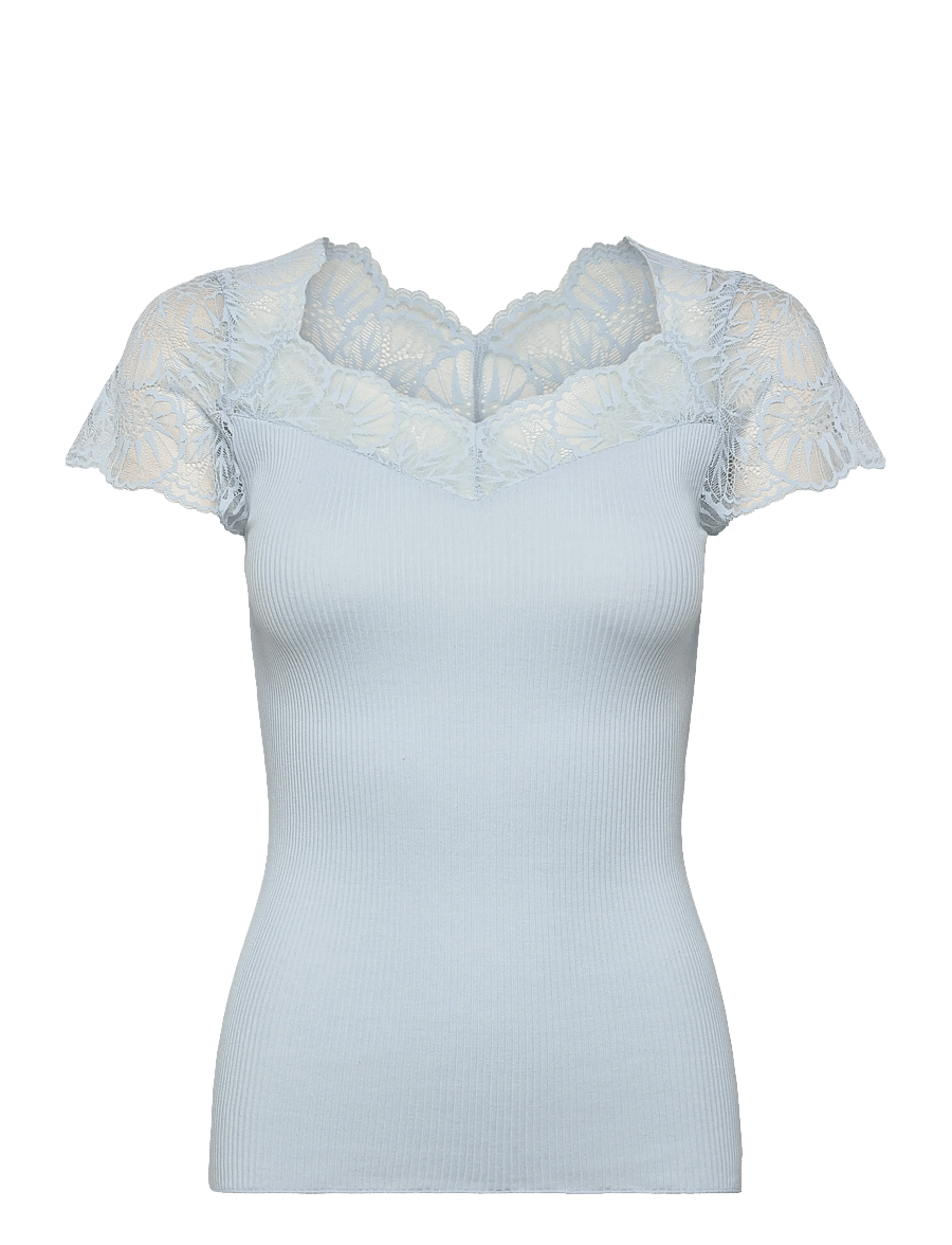 Rosemunde - RWBeatha Silk Capsleeve T-shirt - t-shirty - nantucket blue - 1