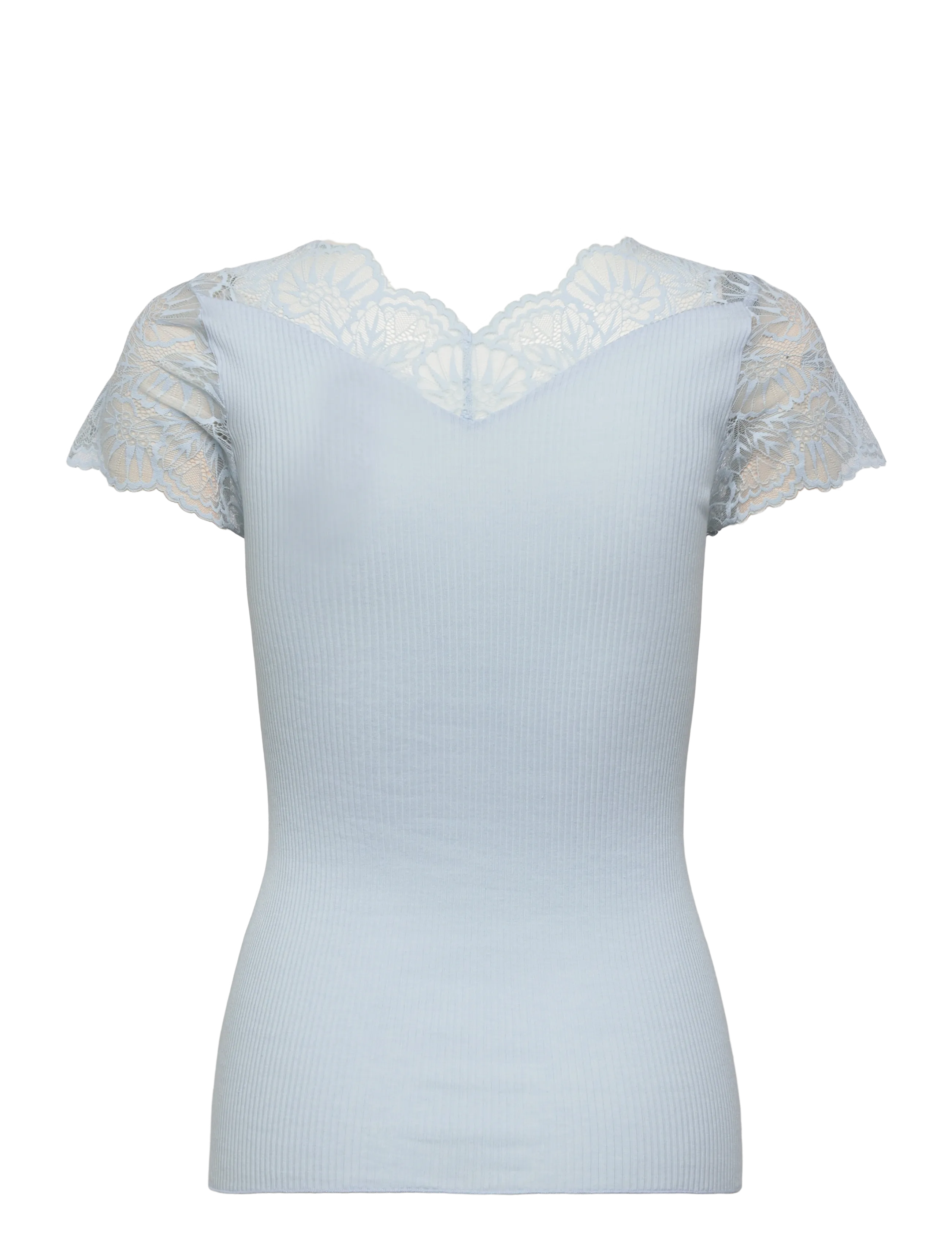 Rosemunde - RWBeatha Silk Capsleeve T-shirt - t-shirts - nantucket blue - 2