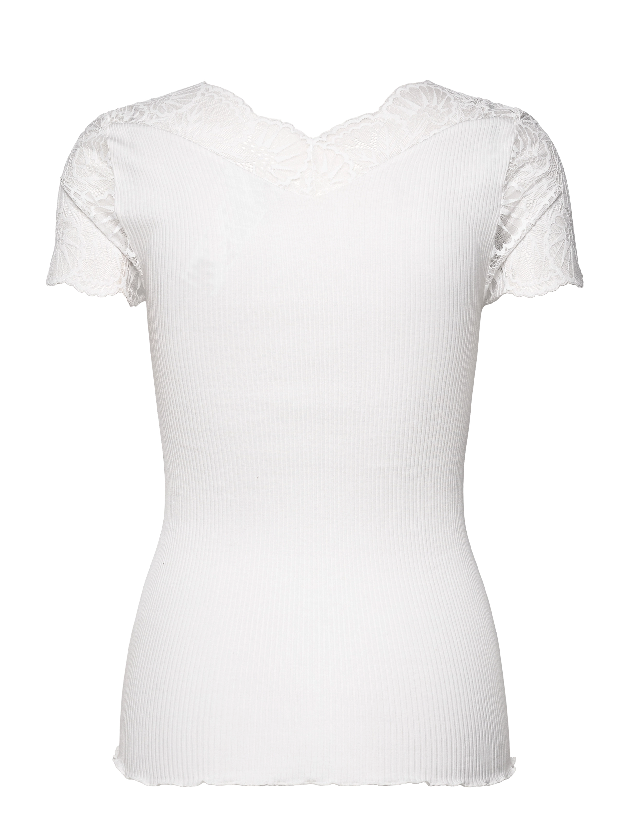 Rosemunde - RWBeatha Silk Capsleeve T-shirt - t-shirts - new white - 1