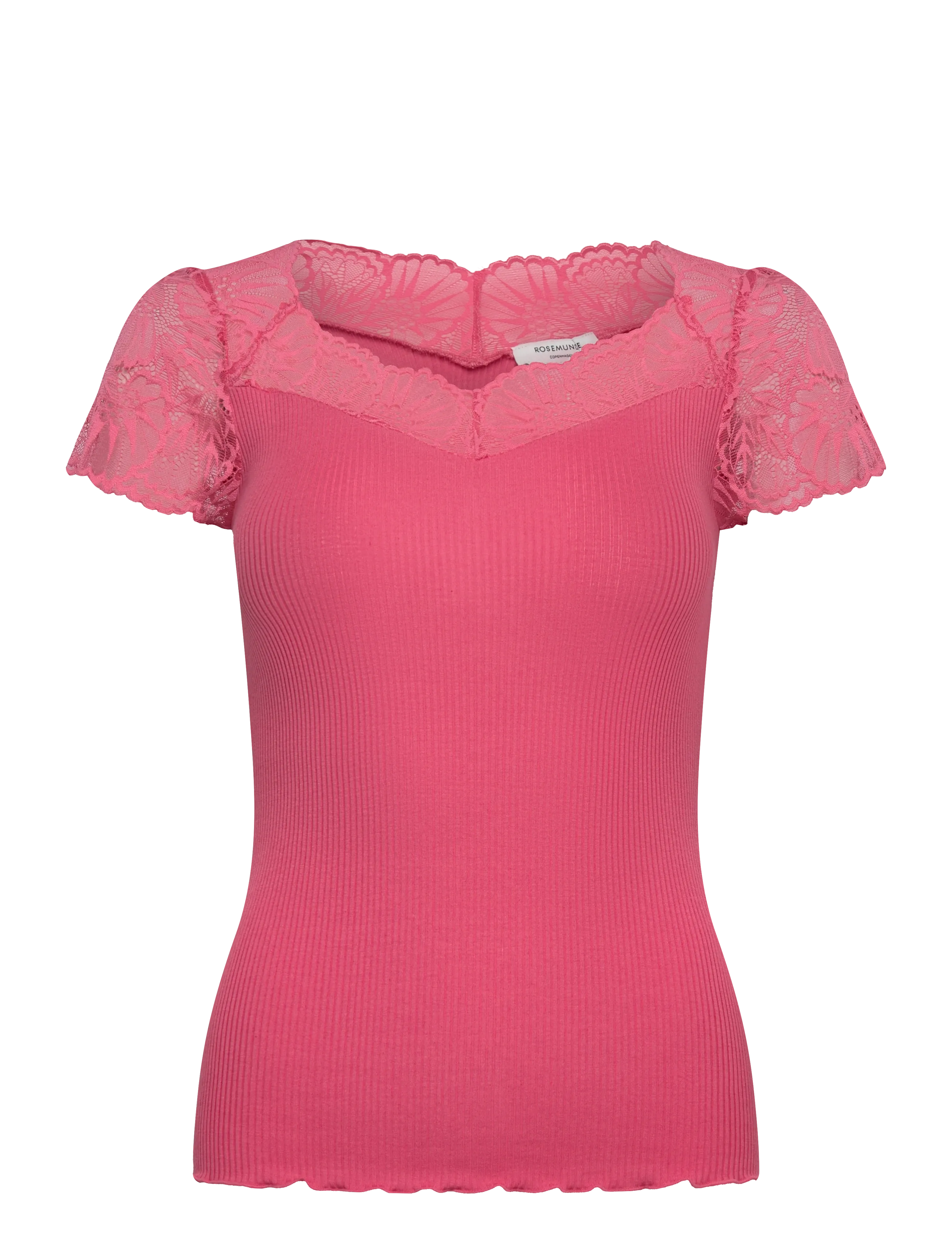 ROSEMUNDE Rwbeatha Silk Capsleeve T-Shirt Pink - S - Damen