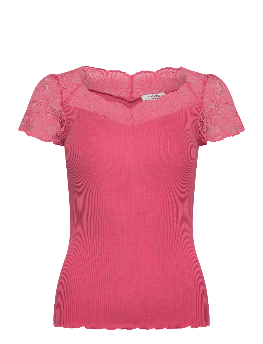 Rosemunde - RWBeatha Silk Capsleeve T-shirt - t-shirts - rapture rose - 1