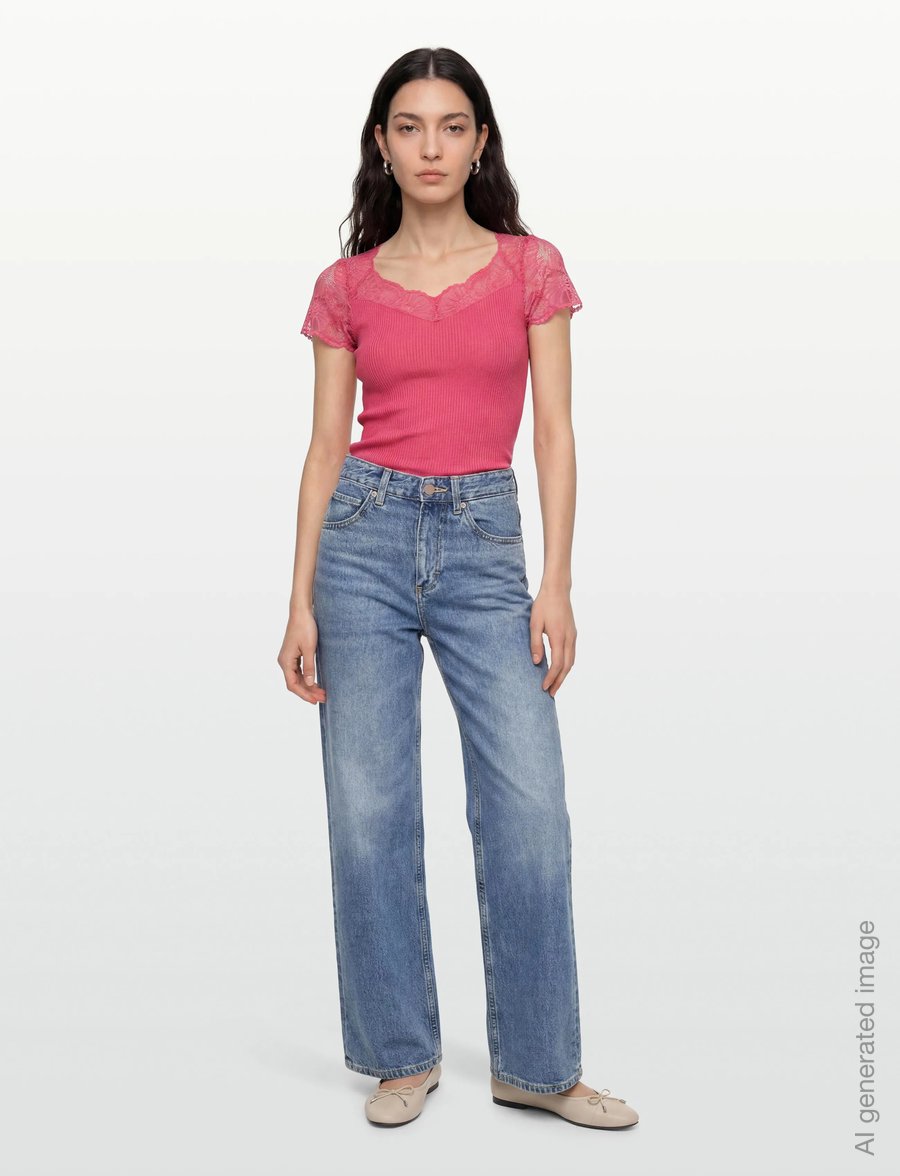 Rosemunde - RWBeatha Silk Capsleeve T-shirt - t-shirts - rapture rose - 0