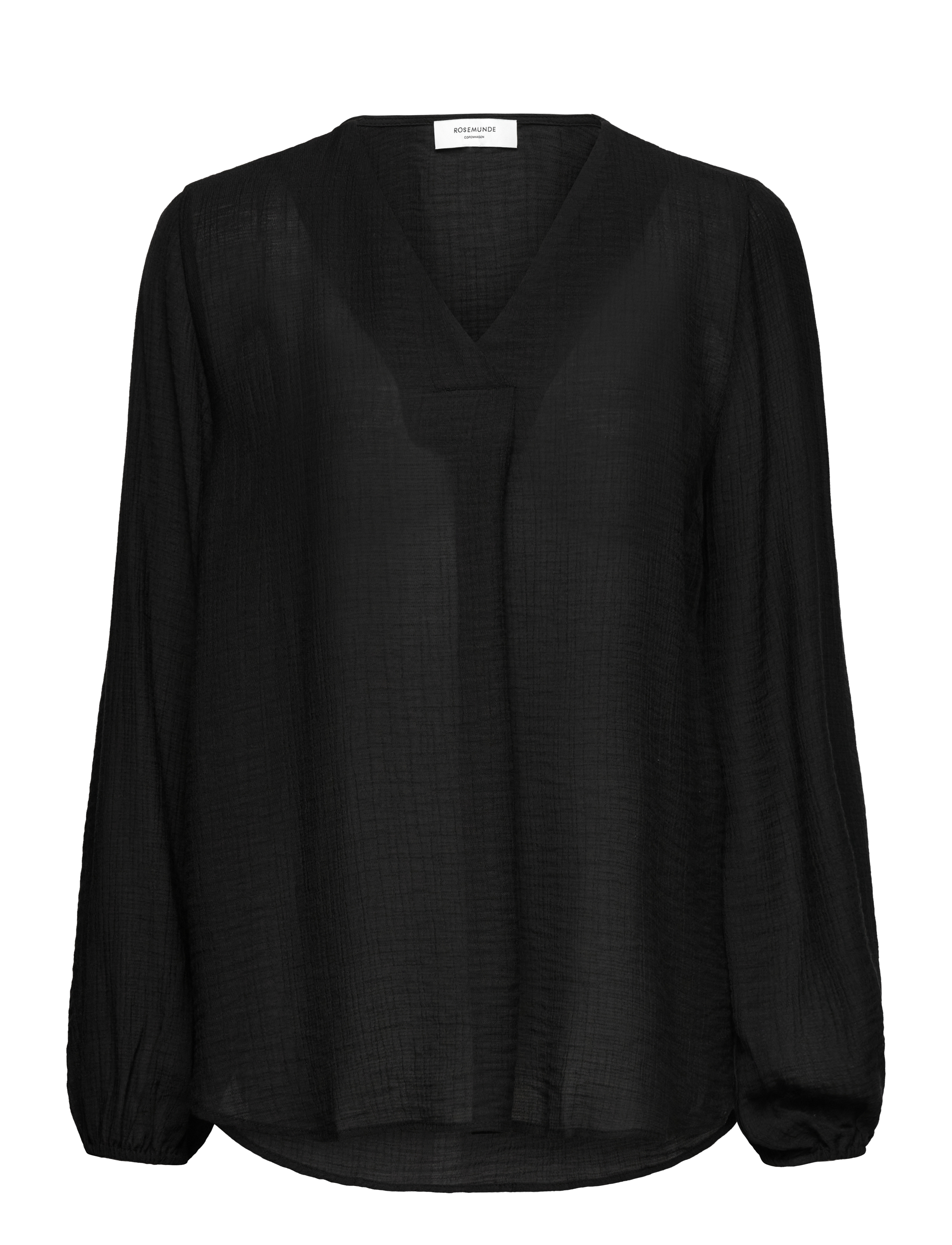 Rosemunde Rwroa Ls Long Blouse, 34, Blouses, Schwarz - Long-sleeved, Frauen