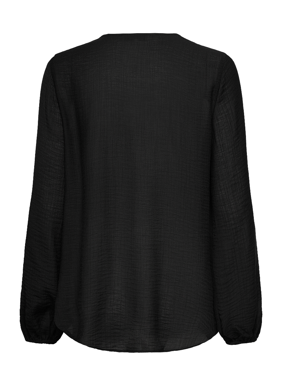 Rosemunde - RWRoa LS Long Blouse - long sleeved blouses - black - 1