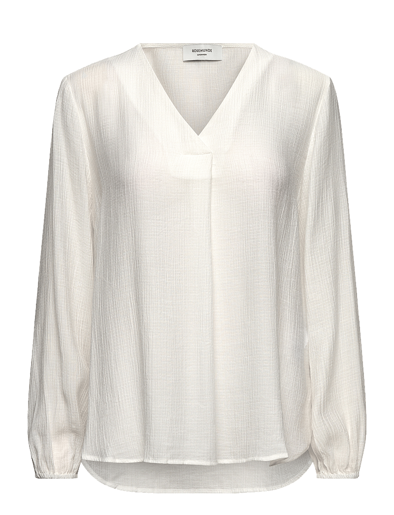 Rosemunde - RWRoa LS Long Blouse - langärmlige blusen - cloud dancer - 0