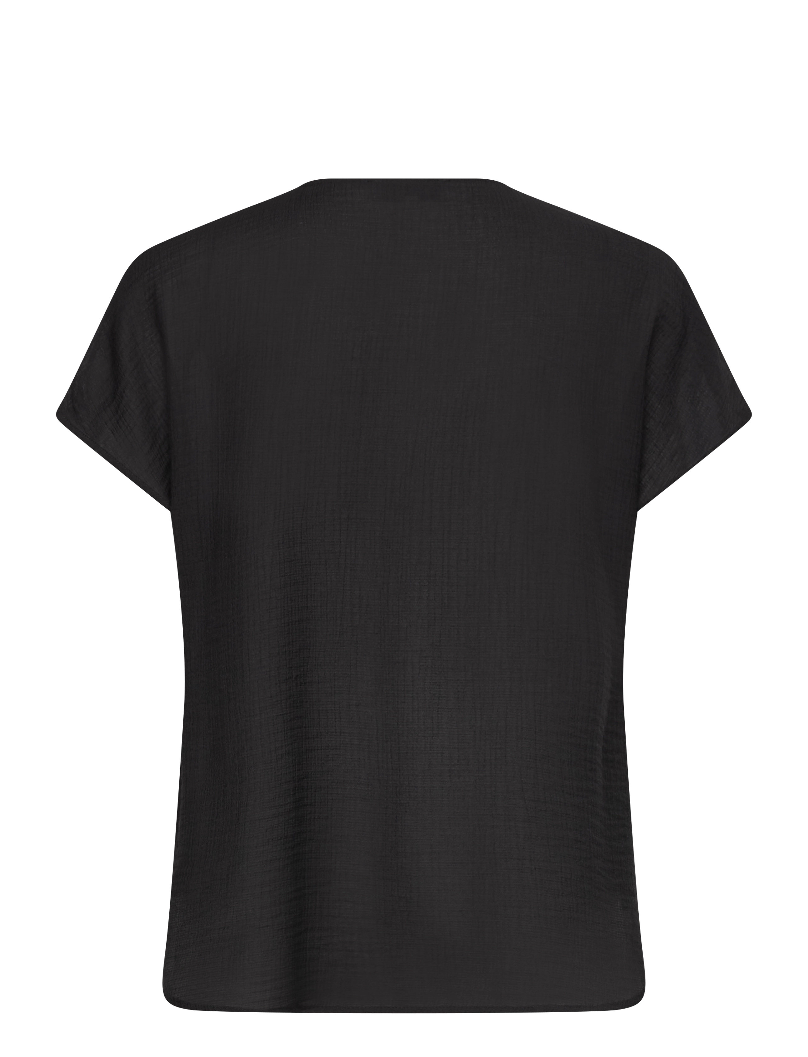 Rosemunde - RWRoa SL Regular Blouse - kortärmade blusar - black - 1