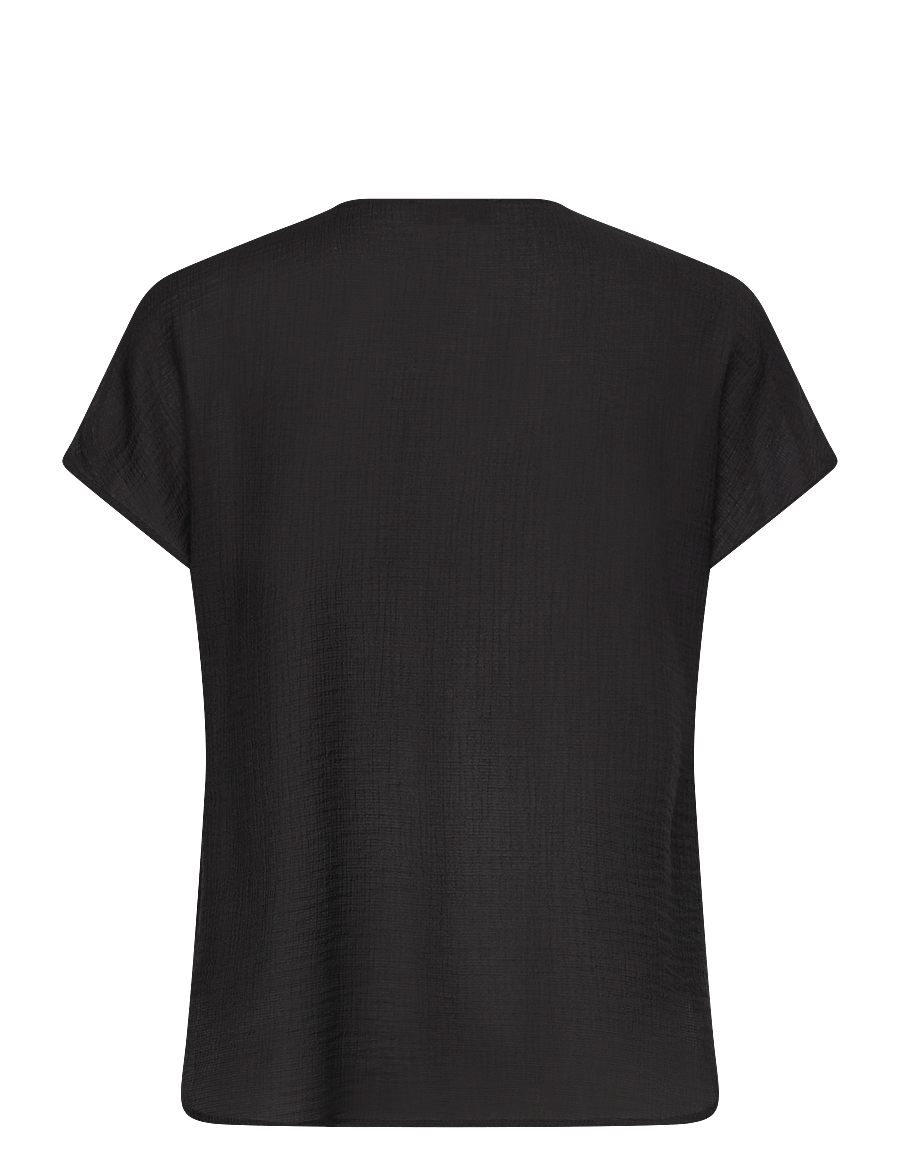 Rosemunde - RWRoa SL Regular Blouse - kurzärmelige blusen - black - 1