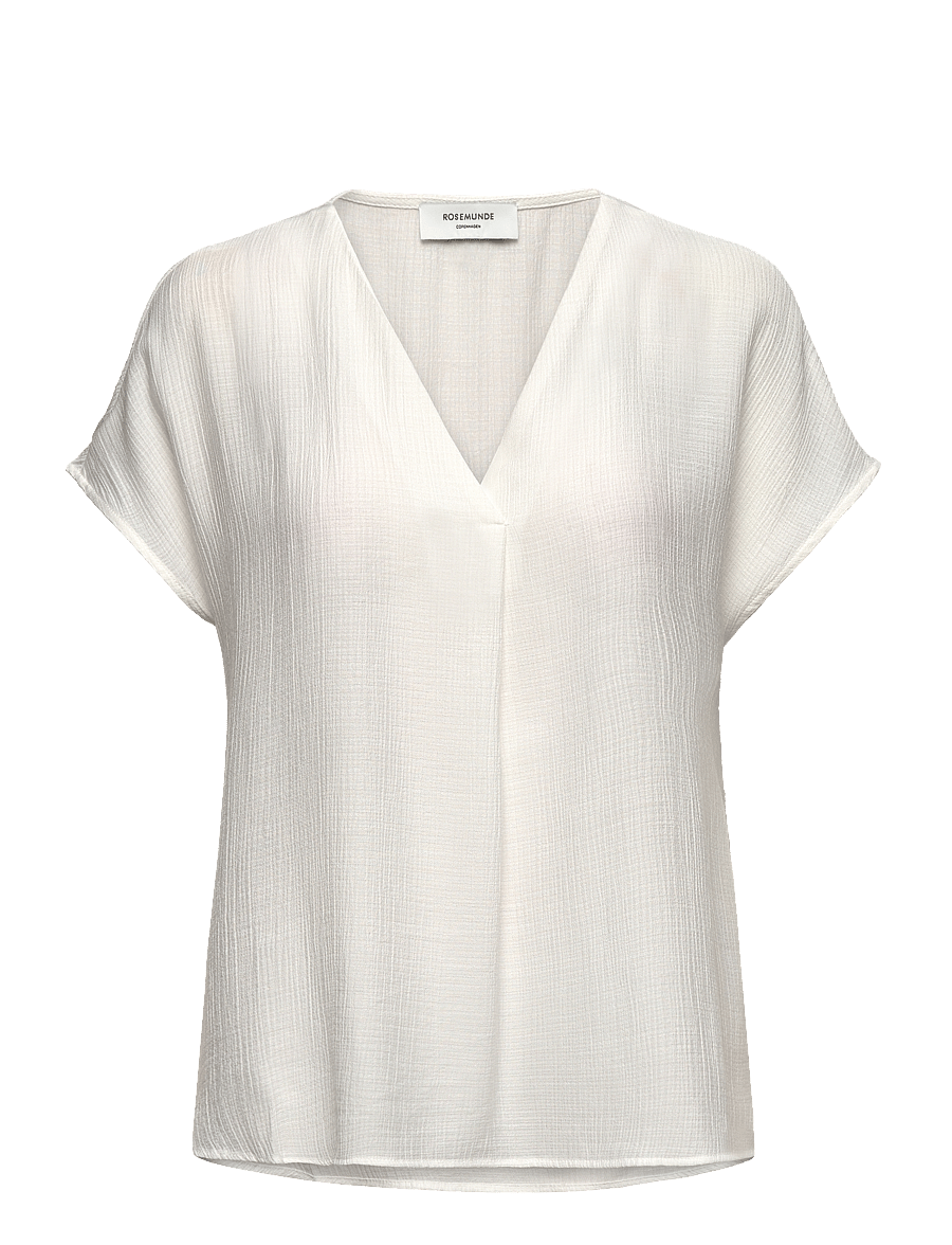Rosemunde - RWRoa SL Regular Blouse - kortærmede bluser - cloud dancer - 0