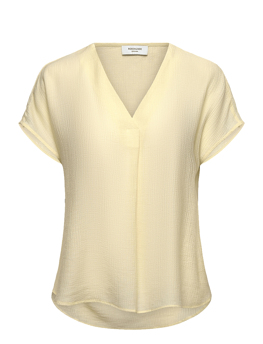Rosemunde - RWRoa SL Regular Blouse - short-sleeved blouses - pastel yellow - 0