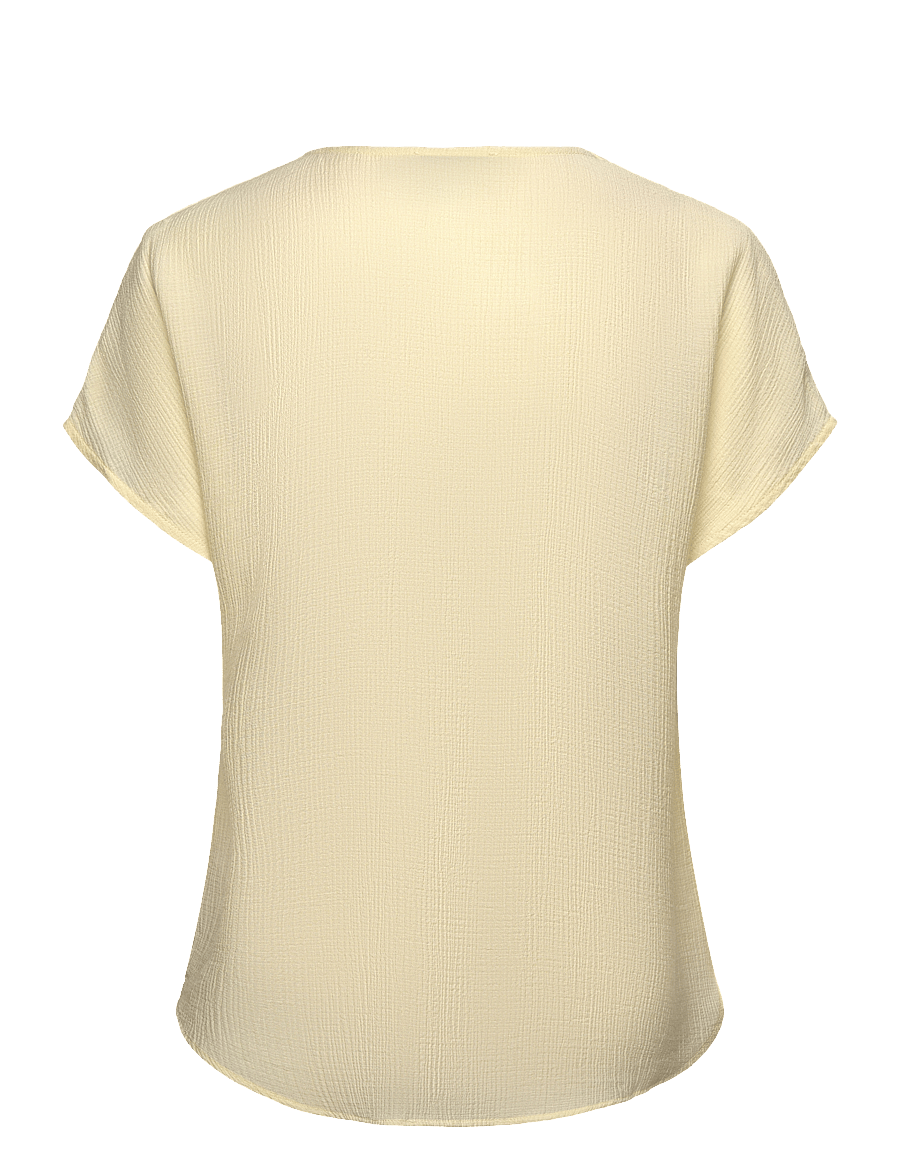 Rosemunde - RWRoa SL Regular Blouse - short-sleeved blouses - pastel yellow - 1