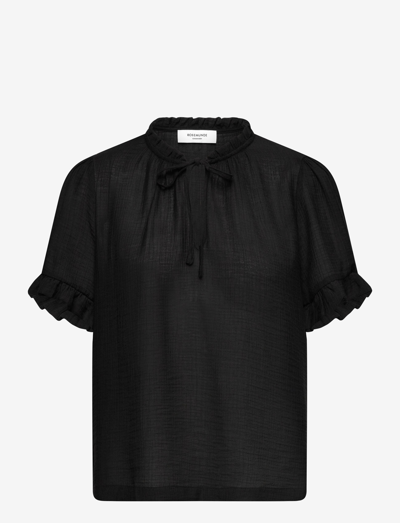 Rosemunde - RWRoa SS Regular Blouse - kortærmede bluser - black - 0