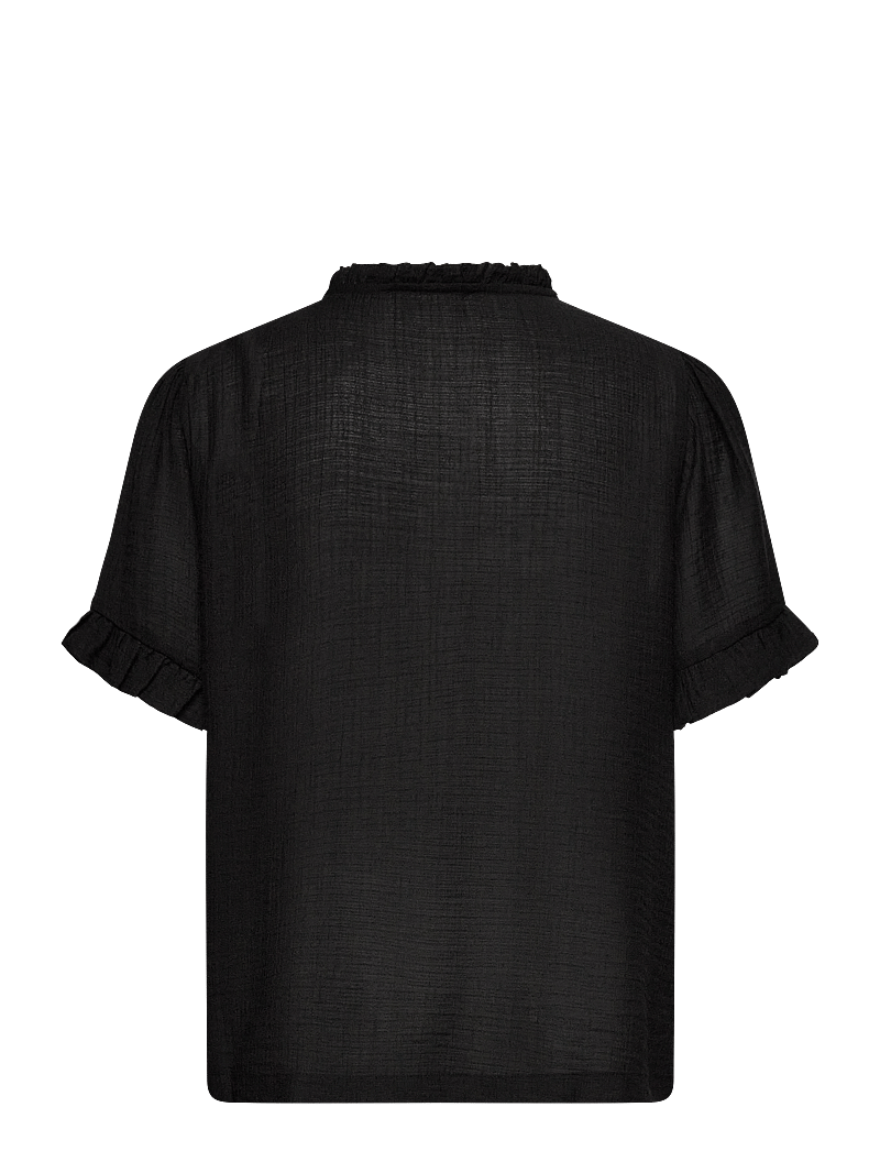 Rosemunde - RWRoa SS Regular Blouse - kurzämlige blusen - black - 1