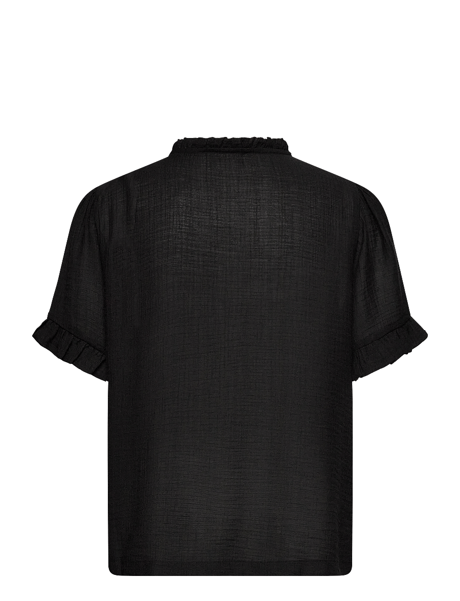 Rosemunde - RWRoa SS Regular Blouse - kurzärmelige blusen - black - 1
