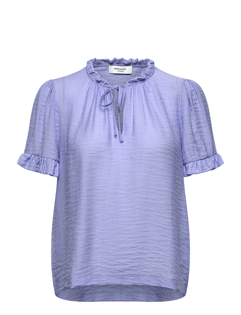 Rosemunde - RWRoa SS Regular Blouse - kurzämlige blusen - blue heaven - 0