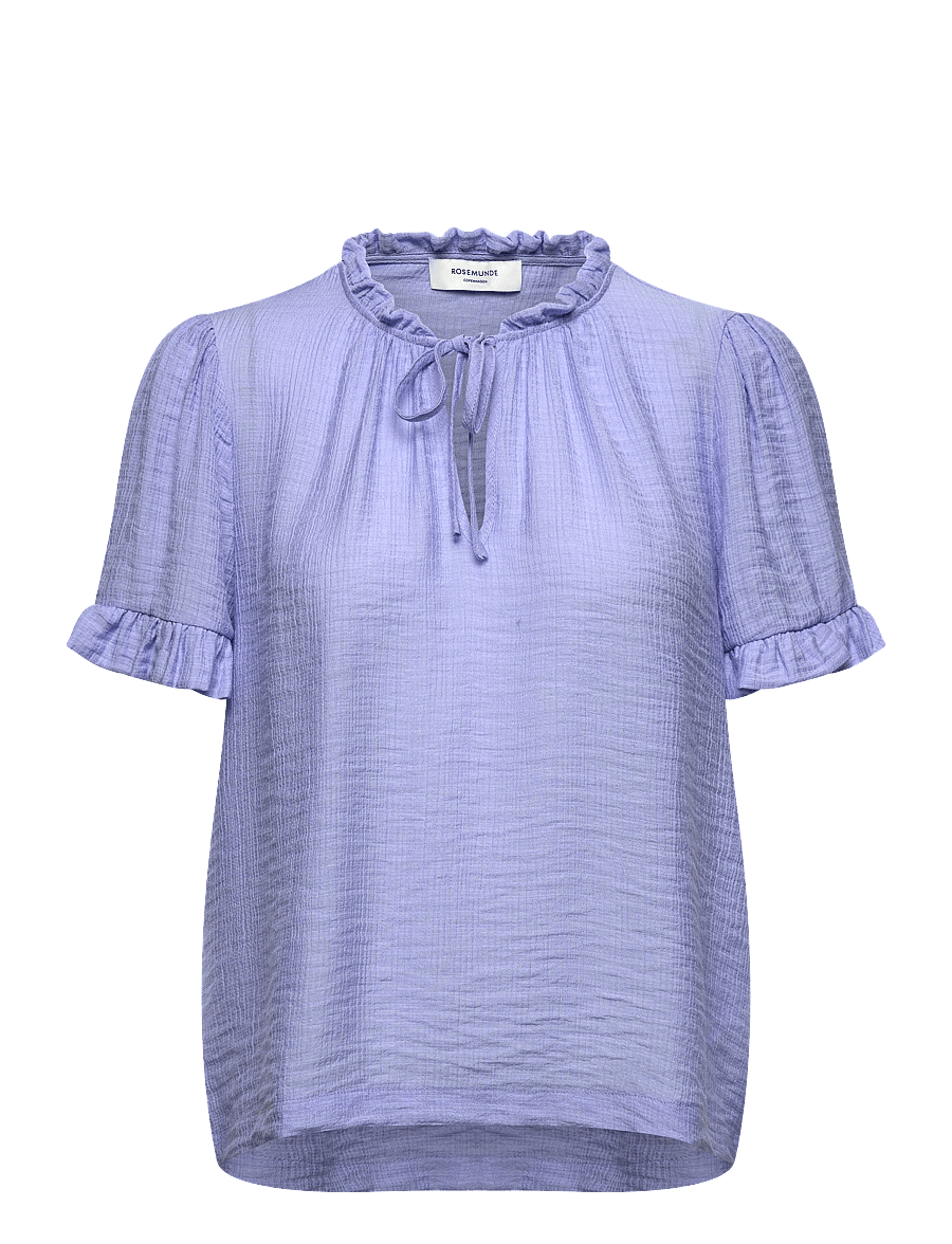 Rosemunde - RWRoa SS Regular Blouse - blouses à manches courtes - blue heaven - 0
