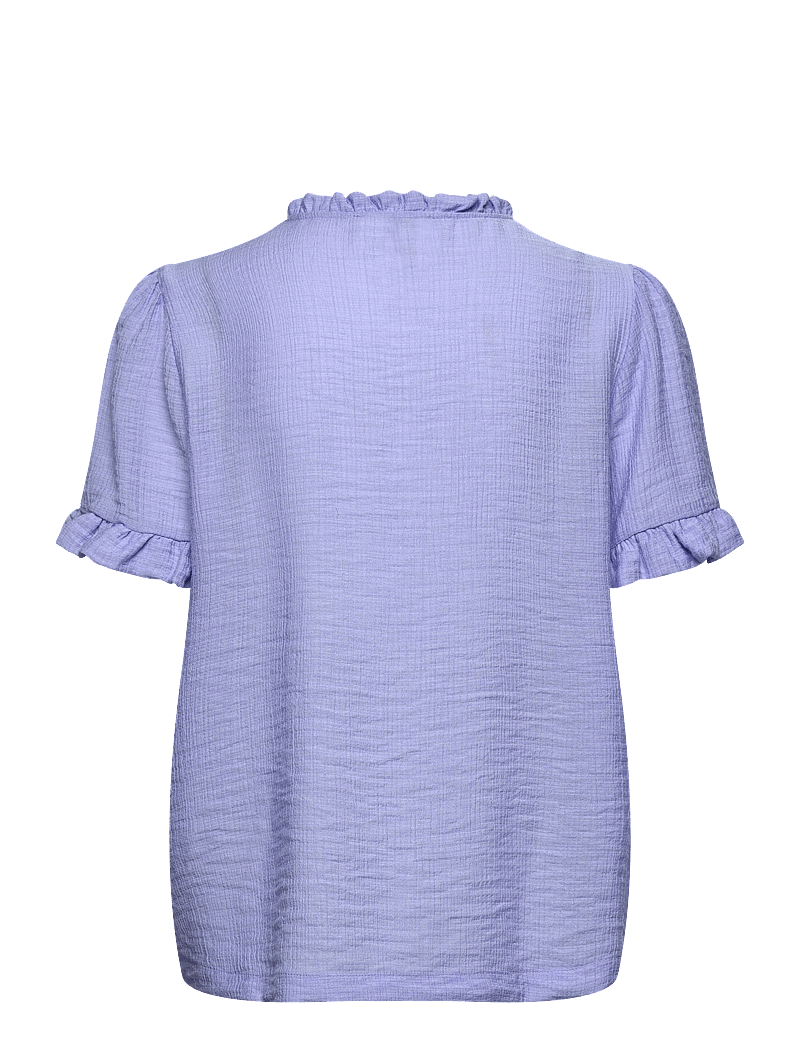 Rosemunde - RWRoa SS Regular Blouse - kurzämlige blusen - blue heaven - 1