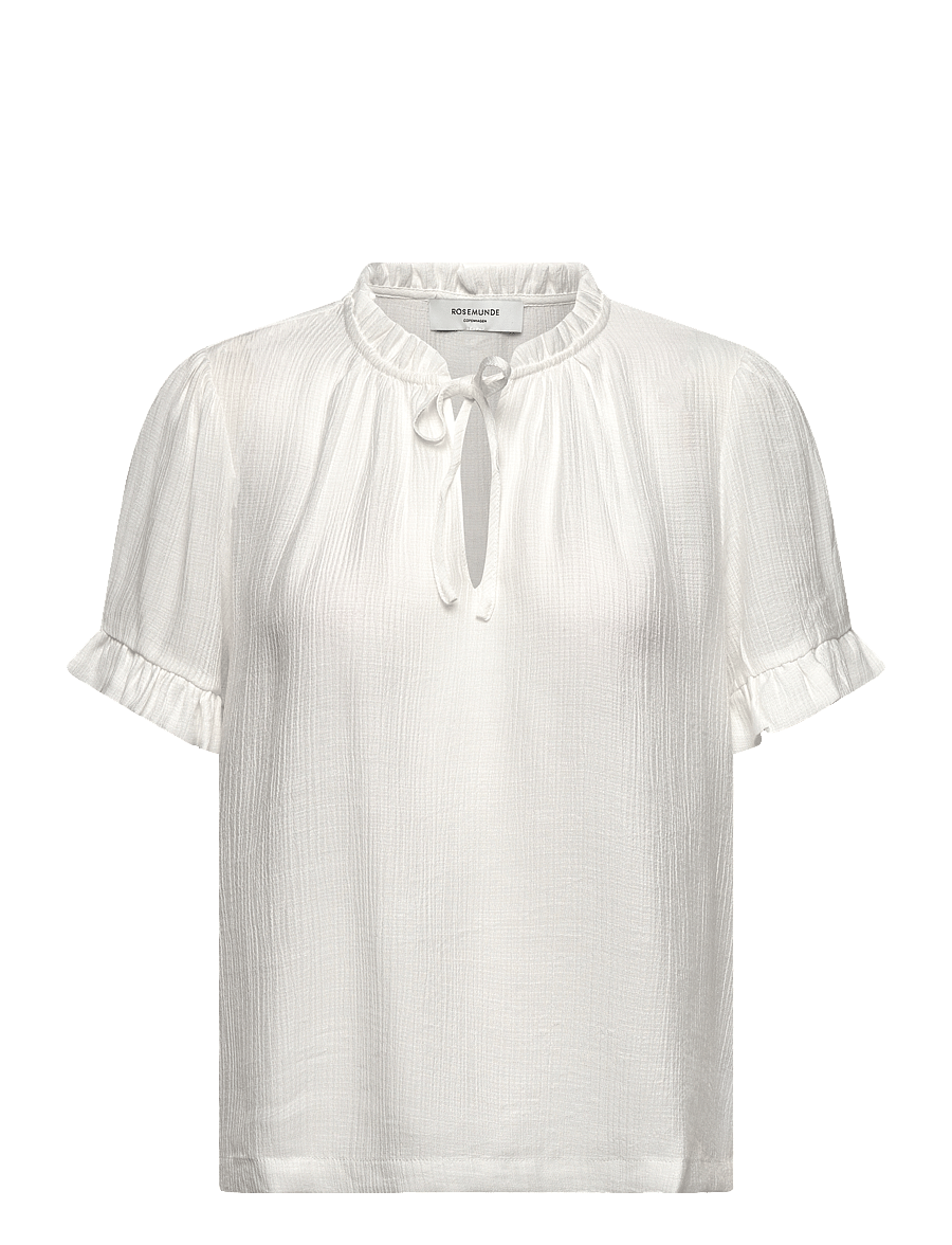 Rosemunde - RWRoa SS Regular Blouse - kurzärmelige blusen - cloud dancer - 0