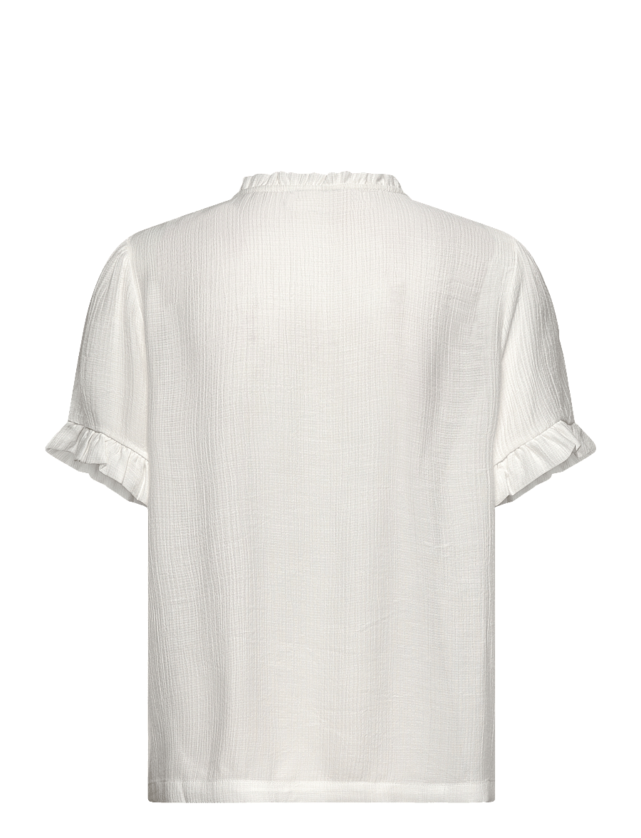 Rosemunde - RWRoa SS Regular Blouse - kurzärmelige blusen - cloud dancer - 1