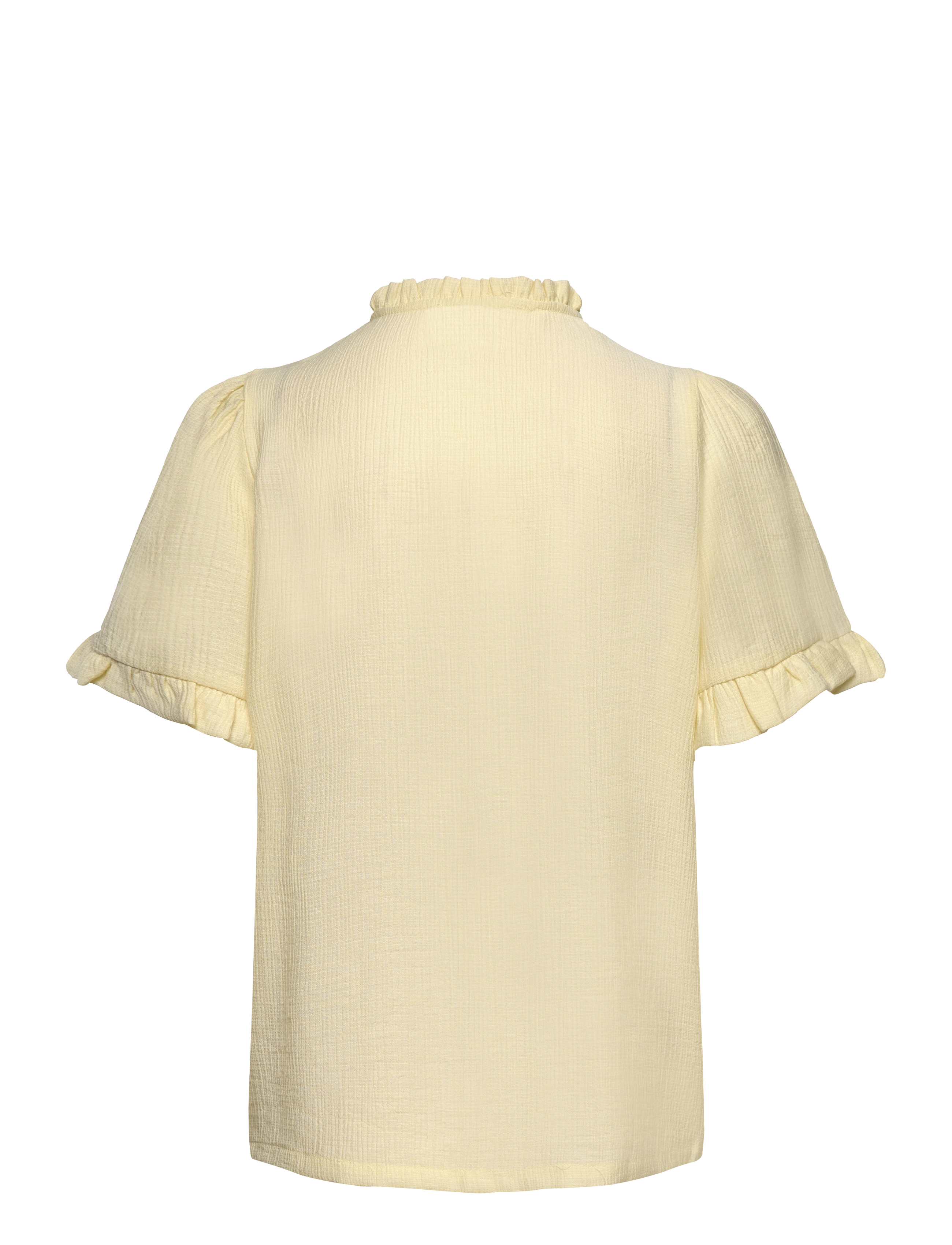 Rosemunde - RWRoa SS Regular Blouse - kurzärmelige blusen - pastel yellow - 1
