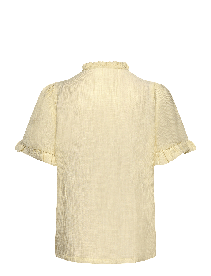 Rosemunde - RWRoa SS Regular Blouse - kurzärmelige blusen - pastel yellow - 1