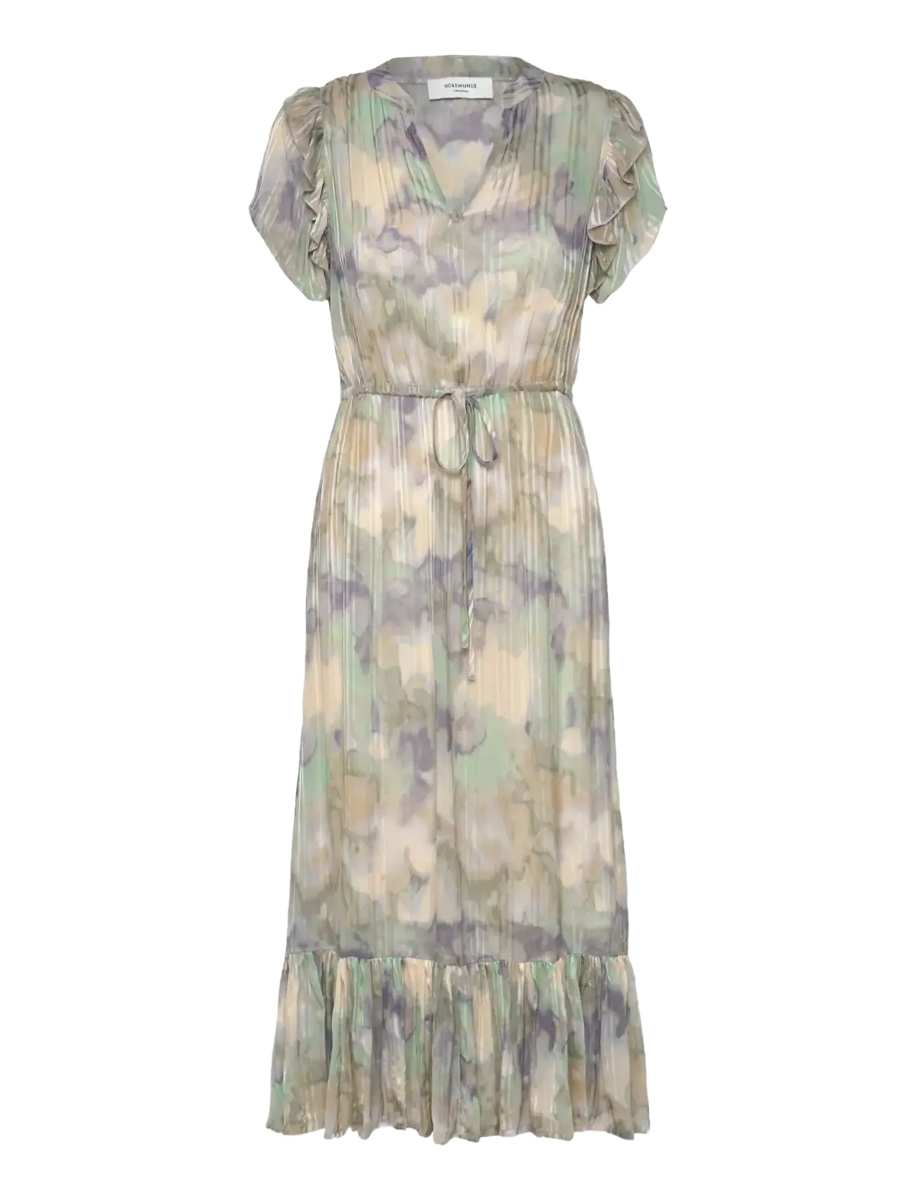 Rosemunde RWGloria SS Midi Dress - Blondekjoler - BLURRED FLOWER PRINT / beige
