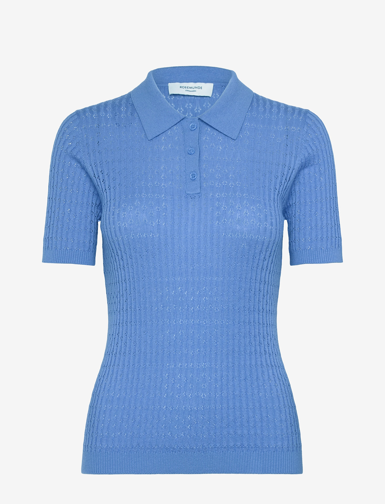 Rosemunde - RWSamira SS Knit Pullover - striktrøjer - blue heaven - 1