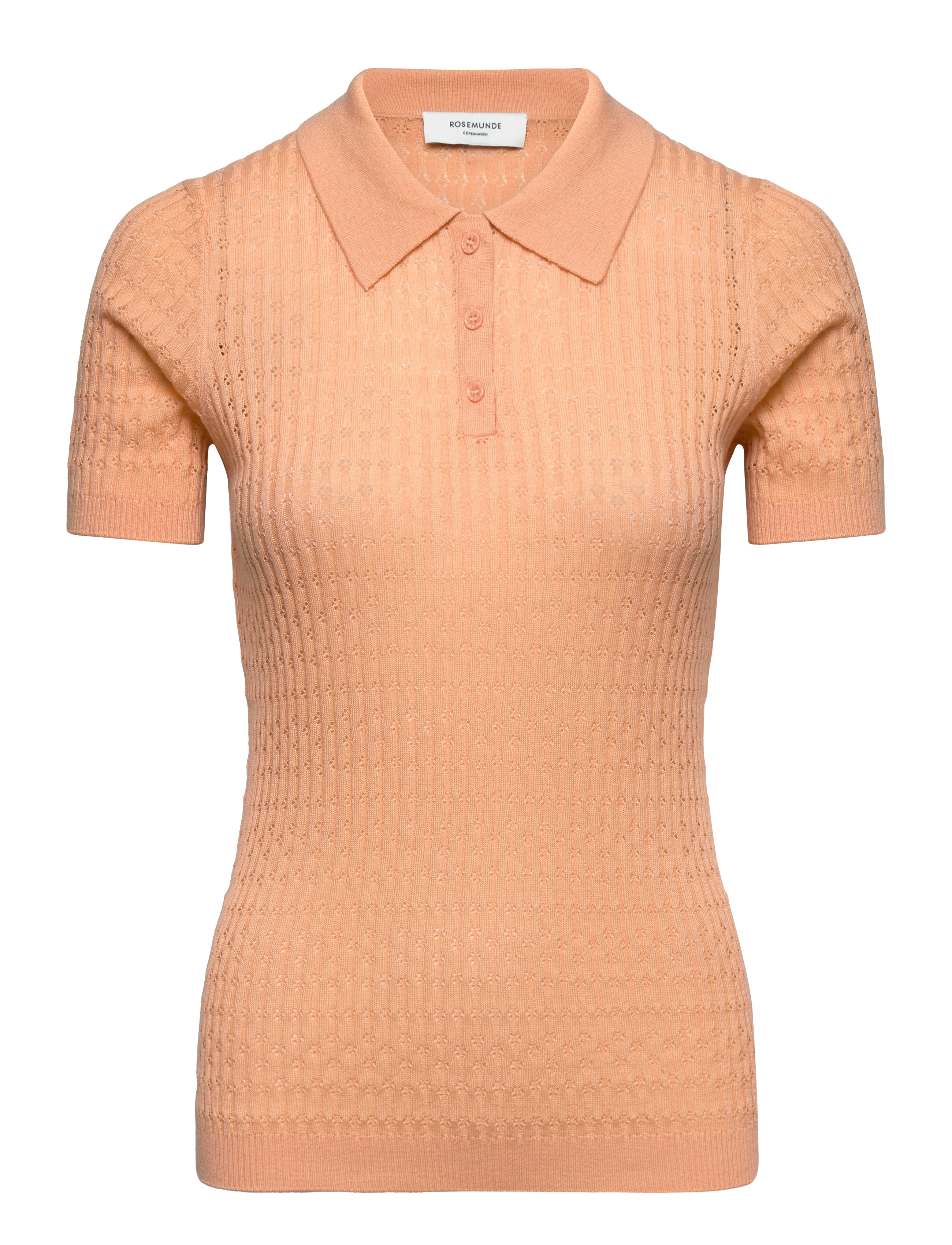 Rosemunde RWSamira SS Knit Pullover - Transitional Layering - PEACH FUZZ / orange