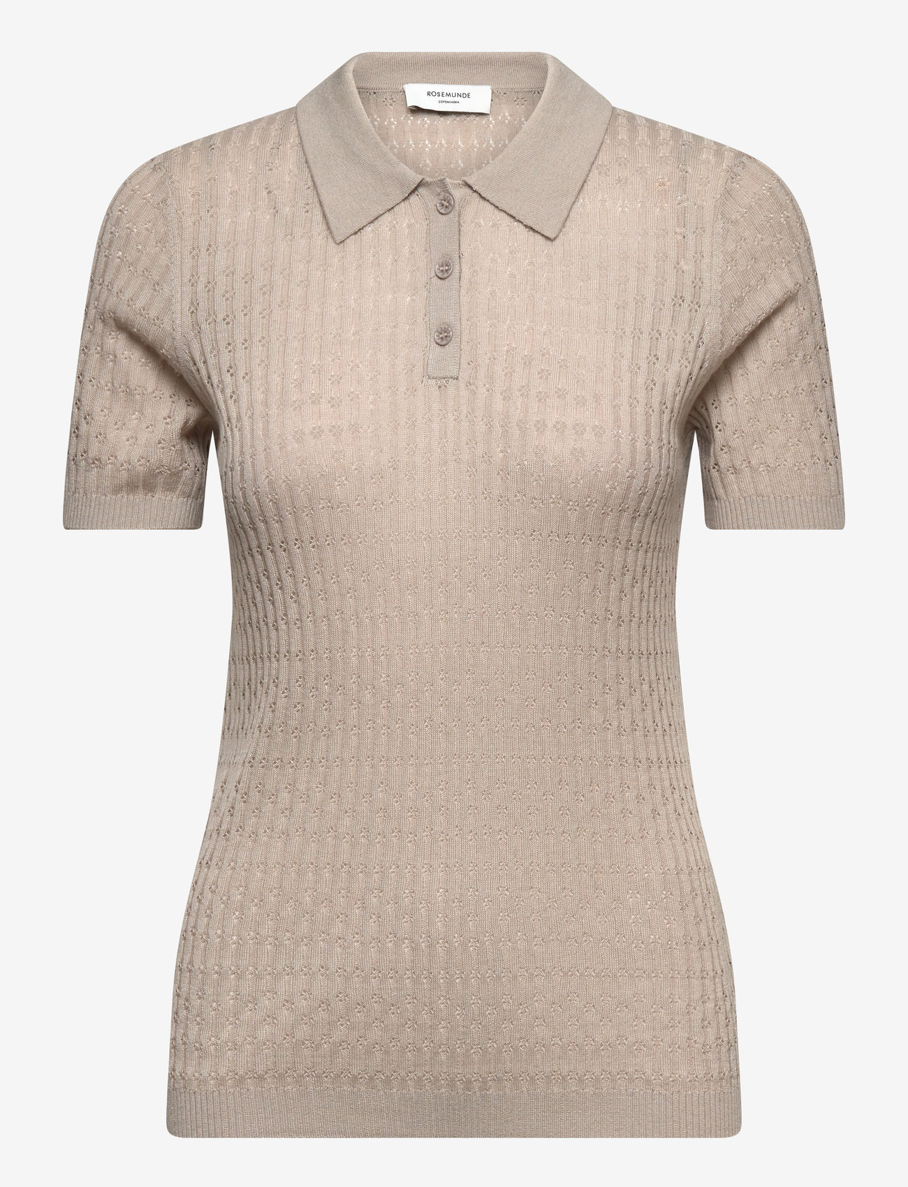 Rosemunde - RWSamira SS Knit Pullover - jumpers - silver lining - 0