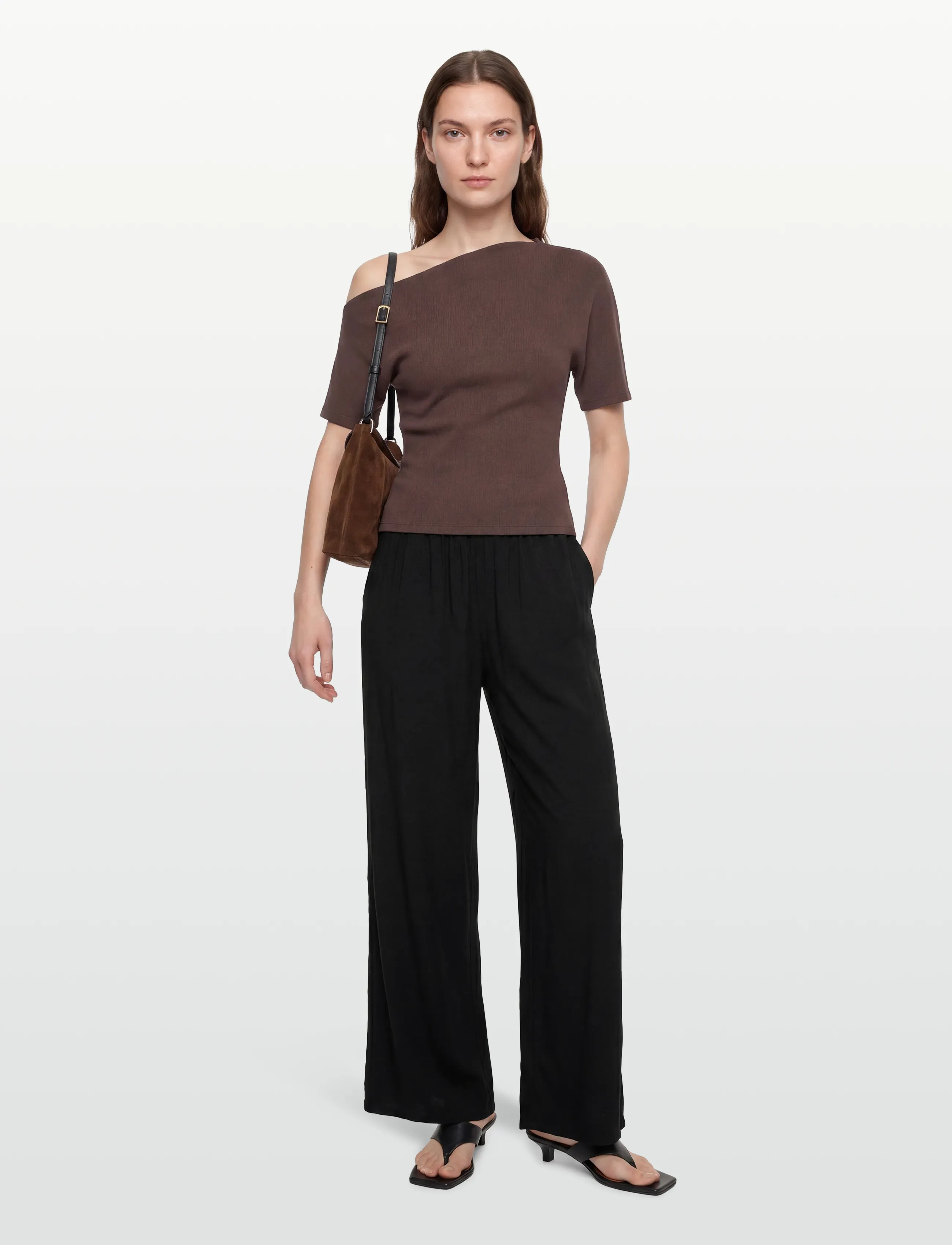 Rosemunde - RWElif MW Trousers - bukser med brede ben - black - 1