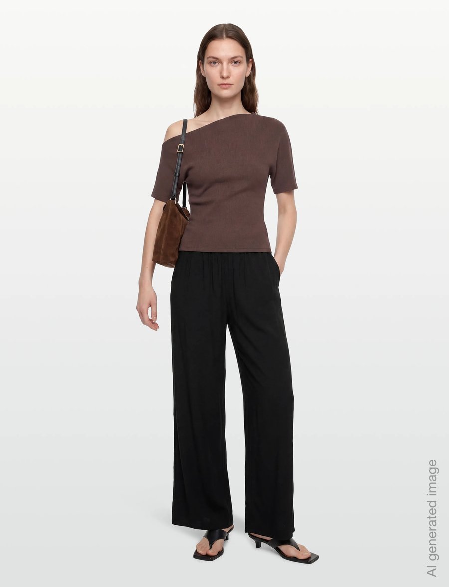 Rosemunde - RWElif MW Trousers - sirged püksid - black - 1