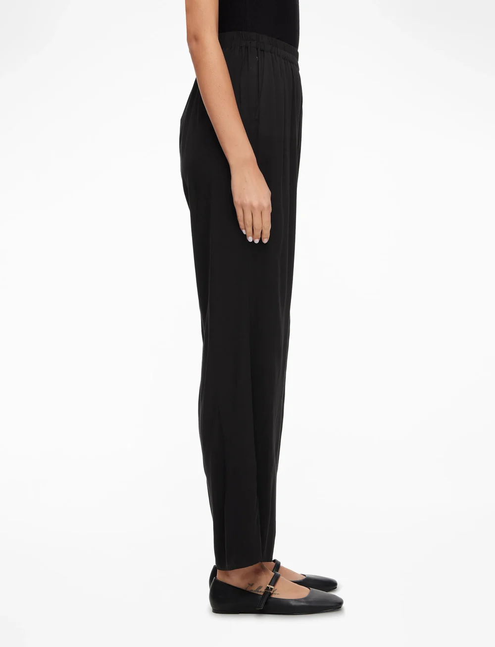 Rosemunde - RWElif MW Trousers - hosen mit weitem bein - black - 3