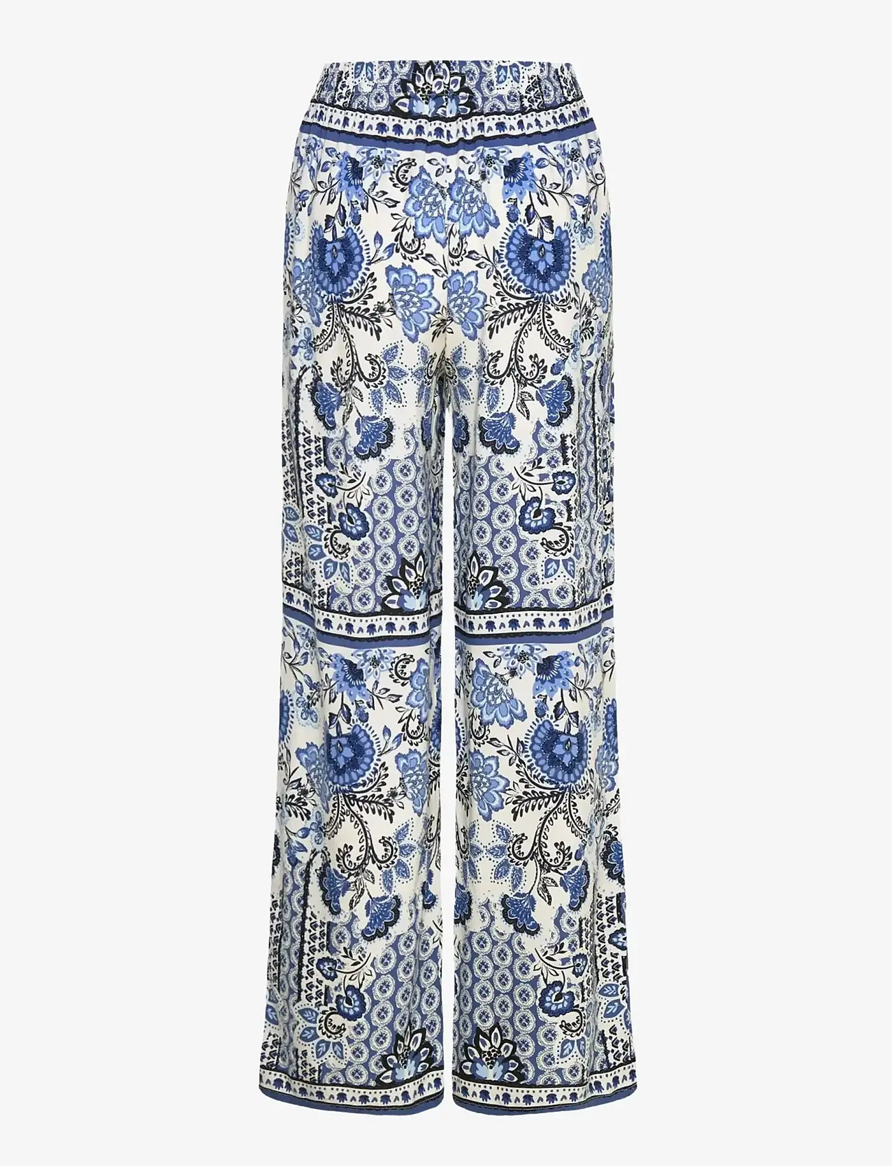 Rosemunde - RWElif MW Trousers - wide leg trousers - blue boho print - 2
